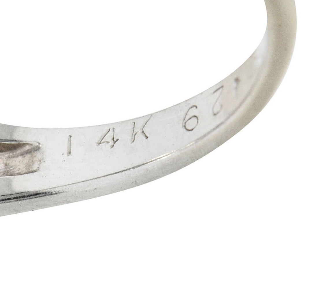 1929 Art Deco 1.00 CTW Diamond 14 Karat White Gold Double Row Band RingRing - Wilson's Estate Jewelry