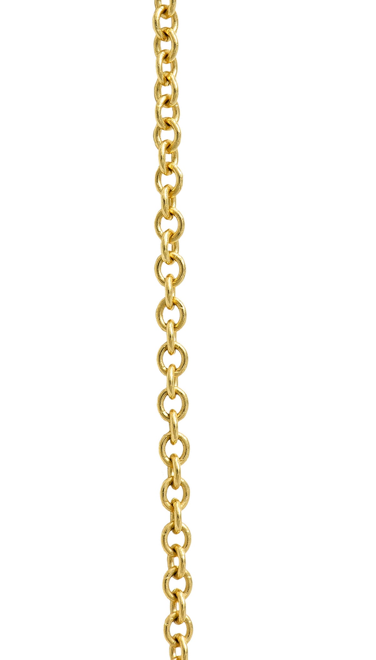 Art Nouveau Diamond Pearl 14 Karat Tri-Colored Gold Whiplash Pendant NecklaceNecklace - Wilson's Estate Jewelry