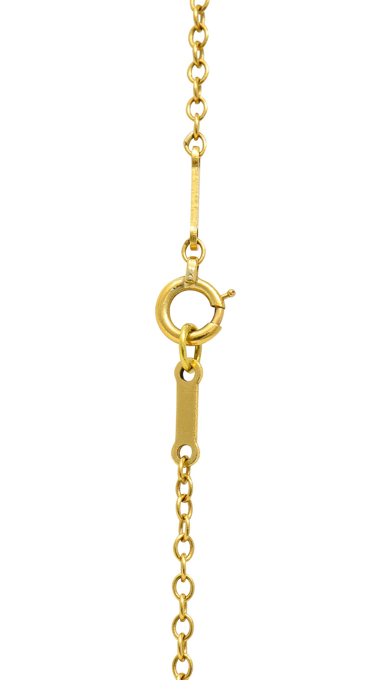Elsa Peretti Tiffany & Co. Rock Crystal Quartz 18 Karat Gold Long Chain Bottle NecklaceNecklace - Wilson's Estate Jewelry
