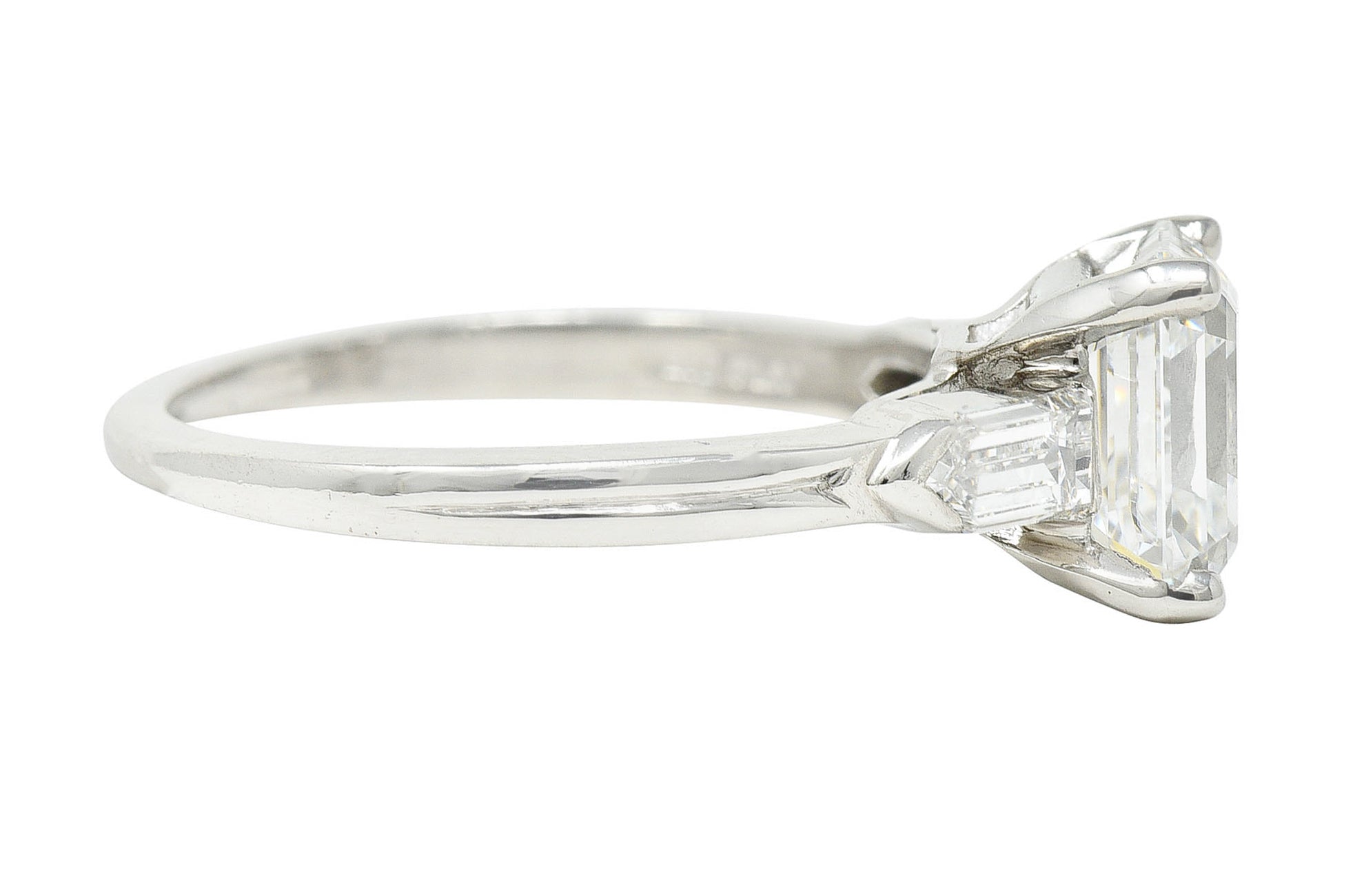 Tiffany & Co. 4.28 CTW Asscher Diamond Platinum Engagement RingRing - Wilson's Estate Jewelry
