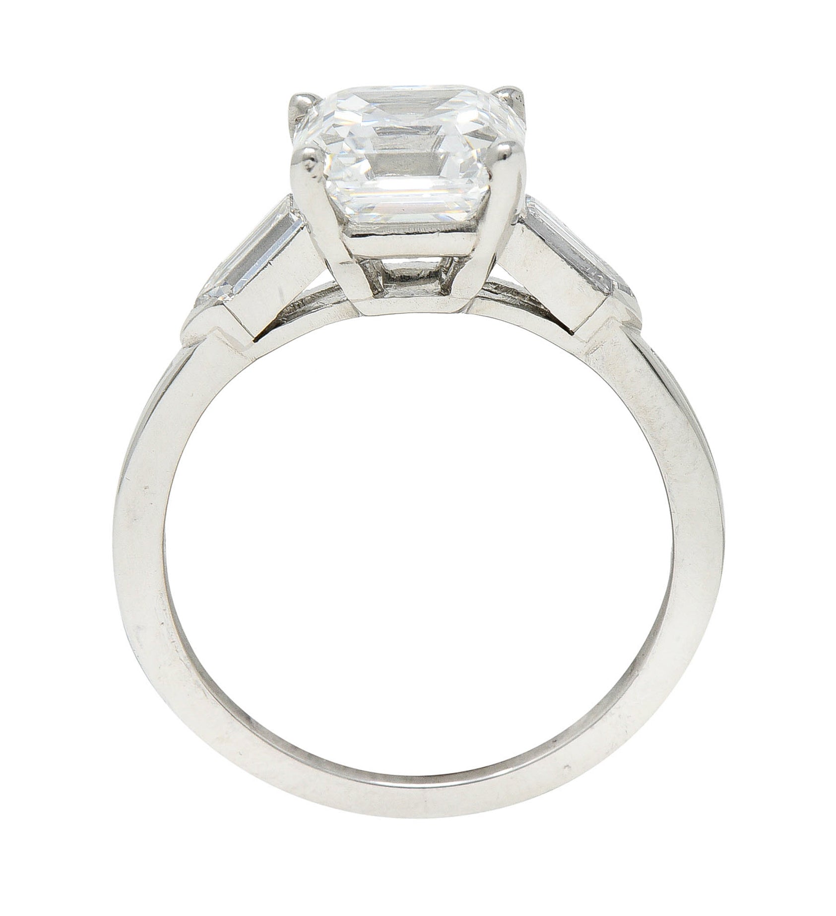 Tiffany & Co. 4.28 CTW Asscher Diamond Platinum Engagement RingRing - Wilson's Estate Jewelry