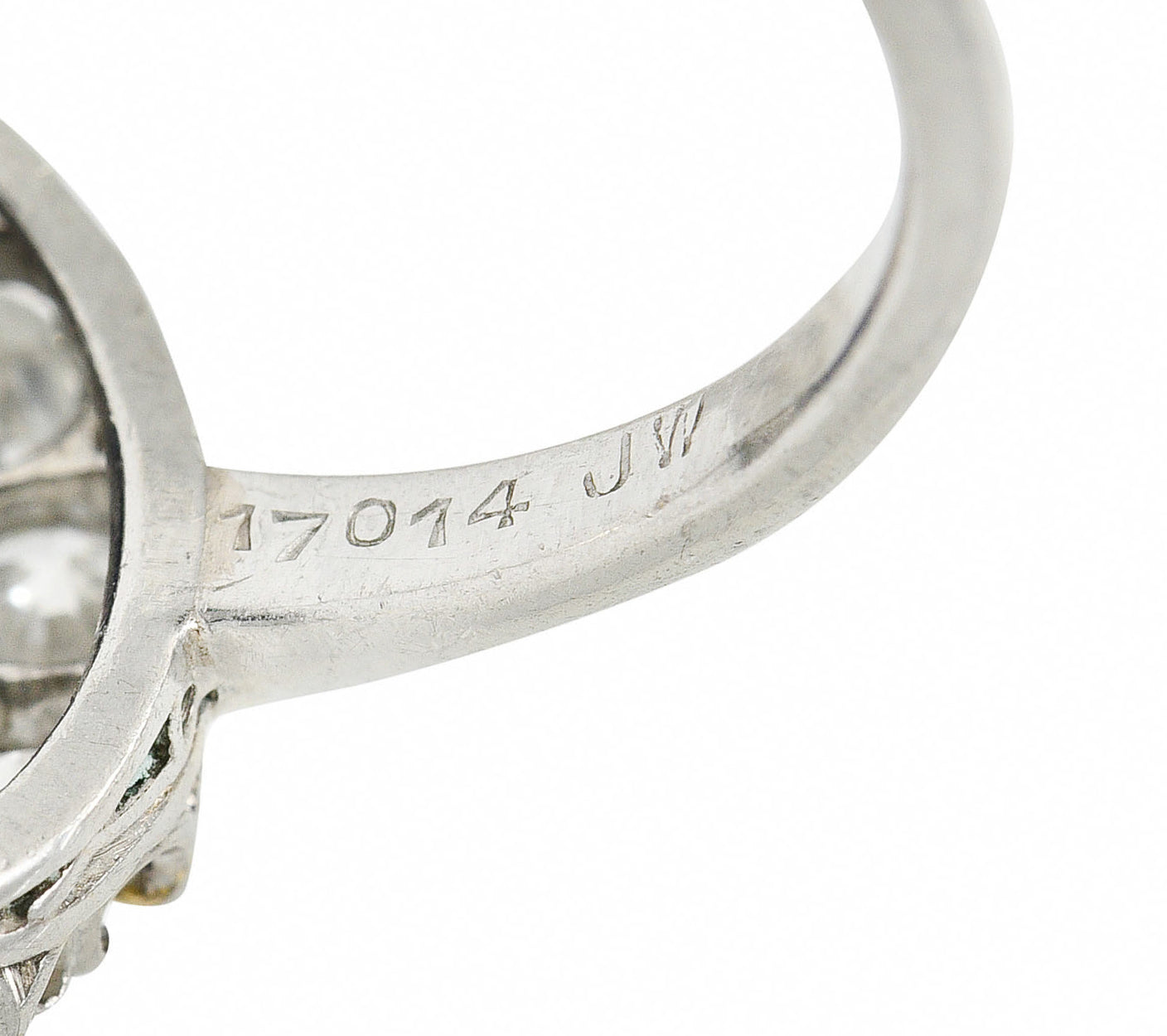 1920's Art Deco No Heat Ceylon Sapphire Diamond Platinum Cluster Ring GIARing - Wilson's Estate Jewelry