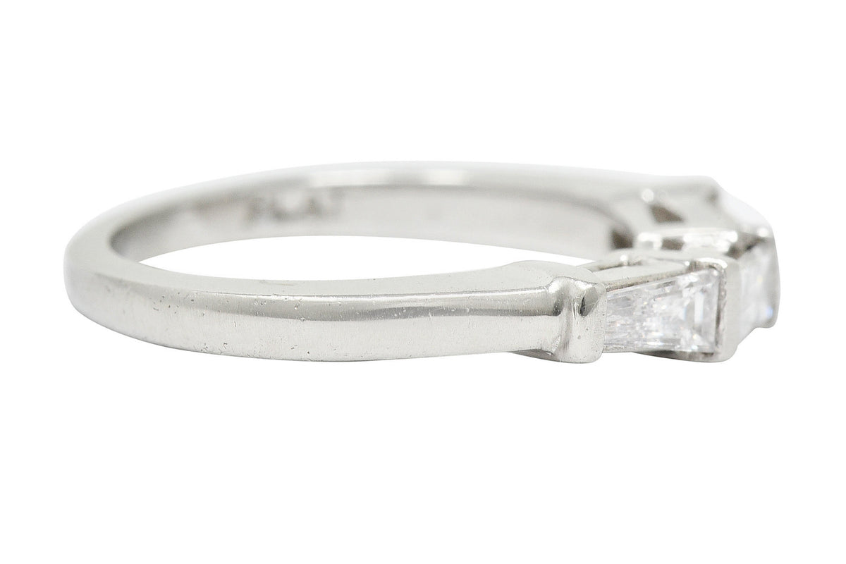 1950's Mid-Century 0.50 CTW Baguette Diamond Platinum Band RingRing - Wilson's Estate Jewelry