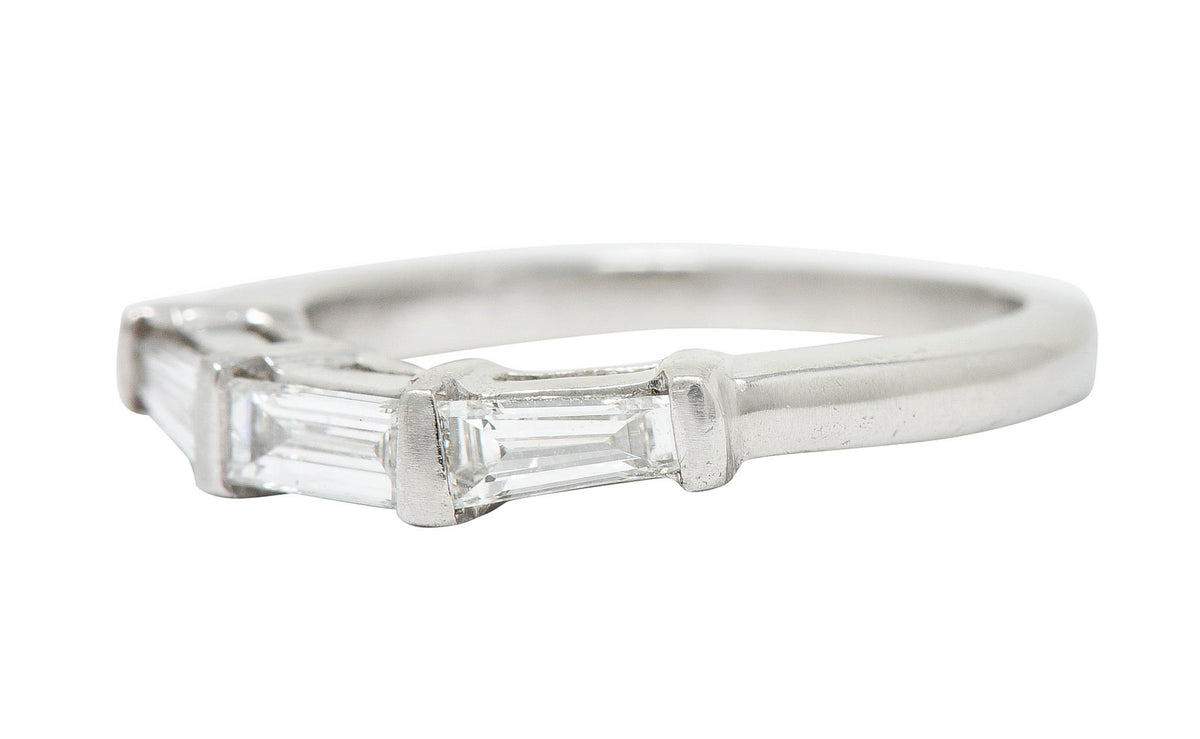 1950's Mid-Century 0.50 CTW Baguette Diamond Platinum Band RingRing - Wilson's Estate Jewelry