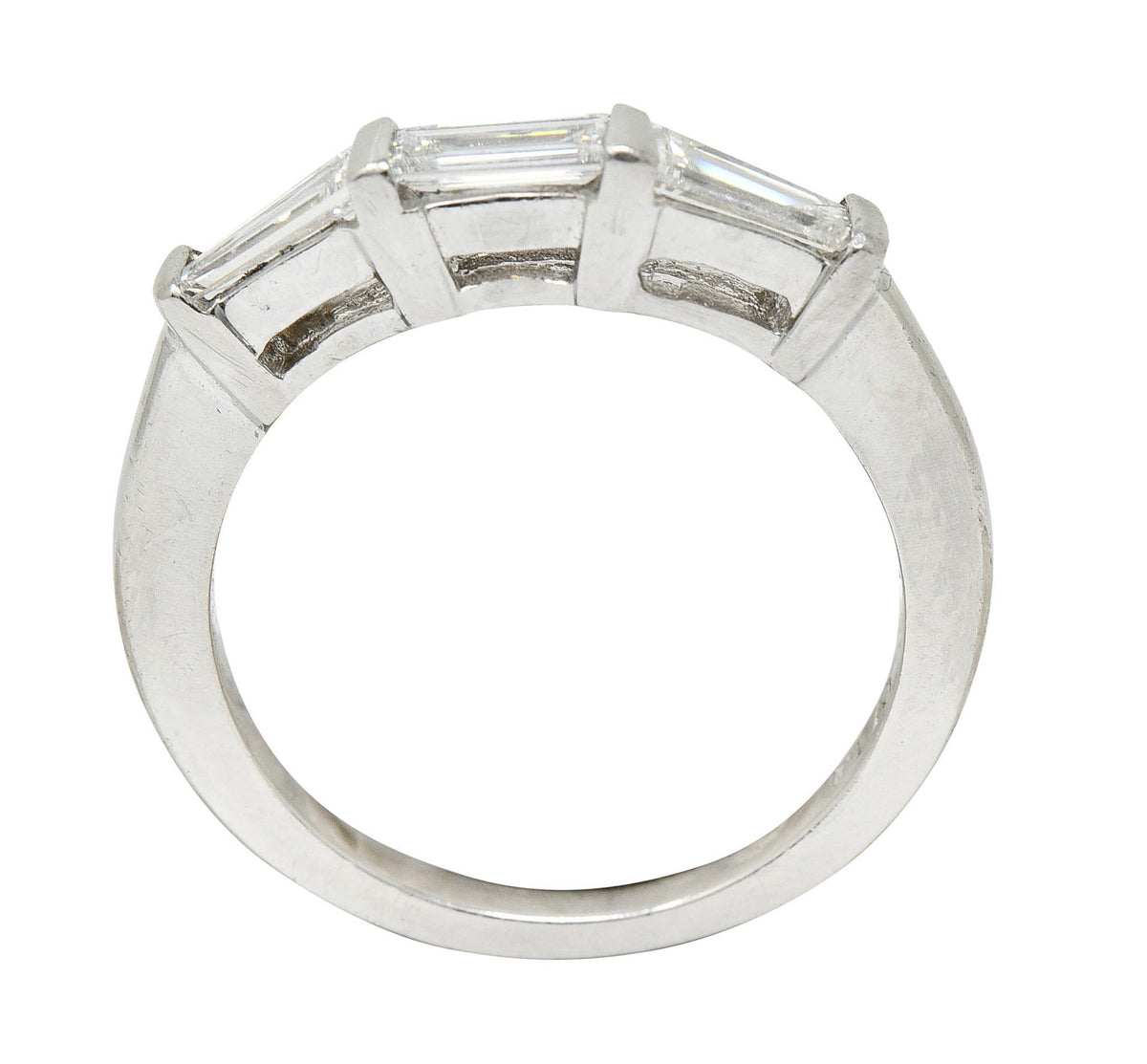 1950's Mid-Century 0.50 CTW Baguette Diamond Platinum Band RingRing - Wilson's Estate Jewelry