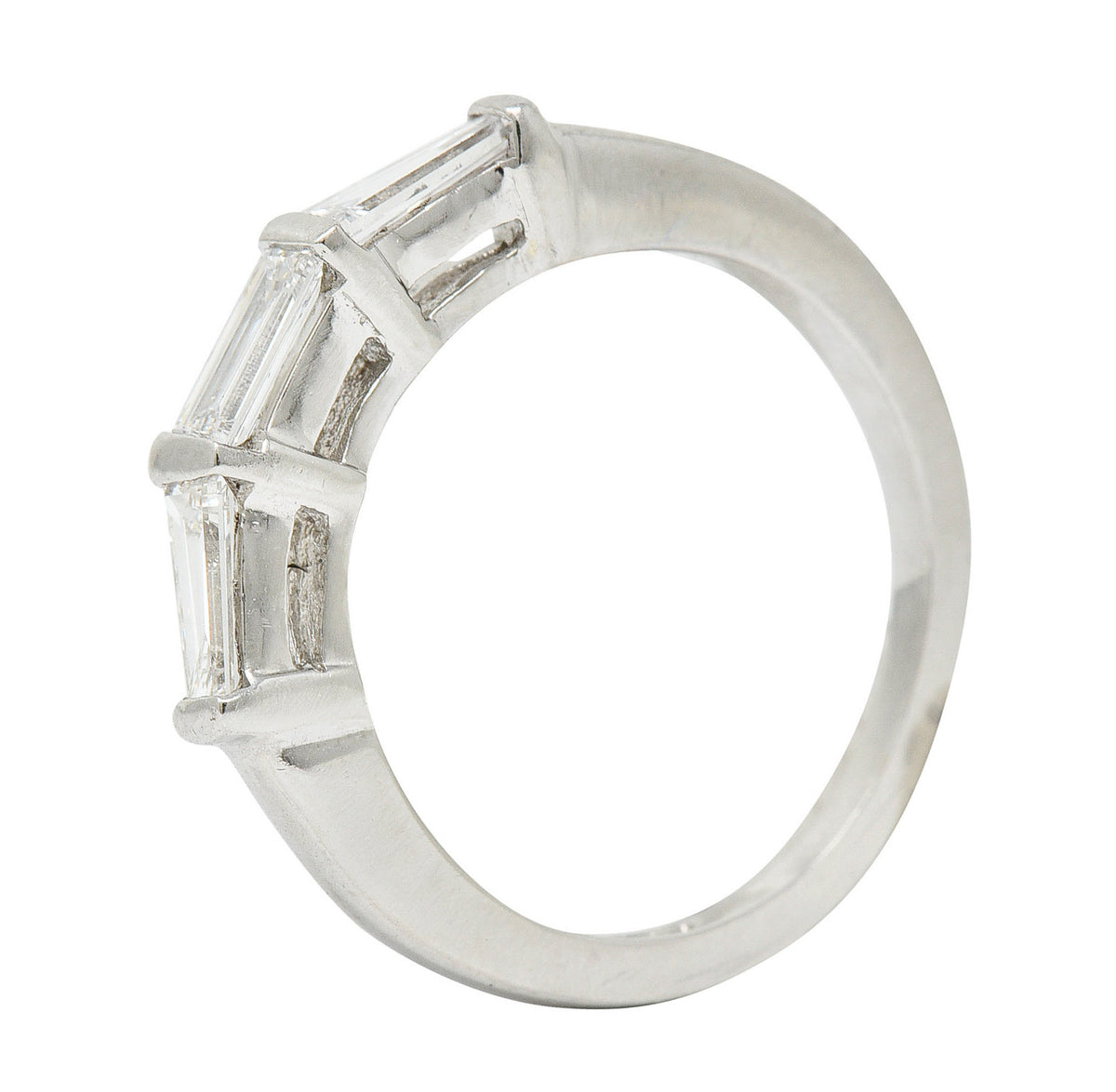 1950's Mid-Century 0.50 CTW Baguette Diamond Platinum Band RingRing - Wilson's Estate Jewelry