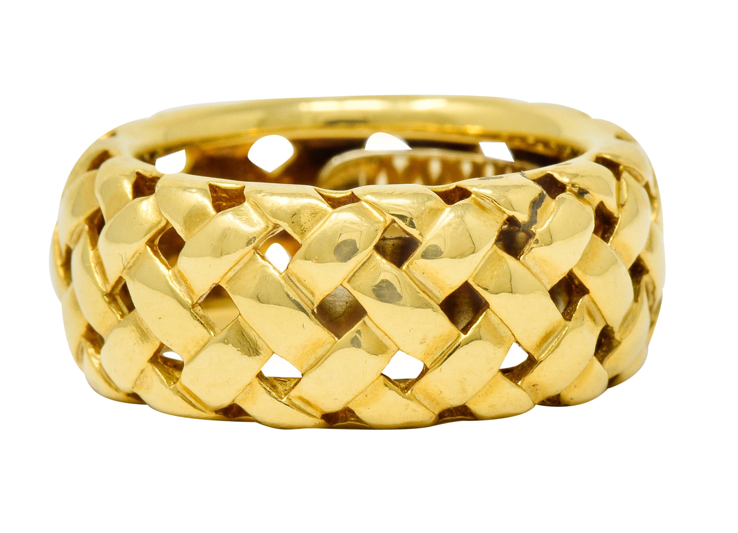 1995 Tiffany & Co. Vintage 18 Karat Gold Vannerie Band Ring - Wilson's Estate Jewelry