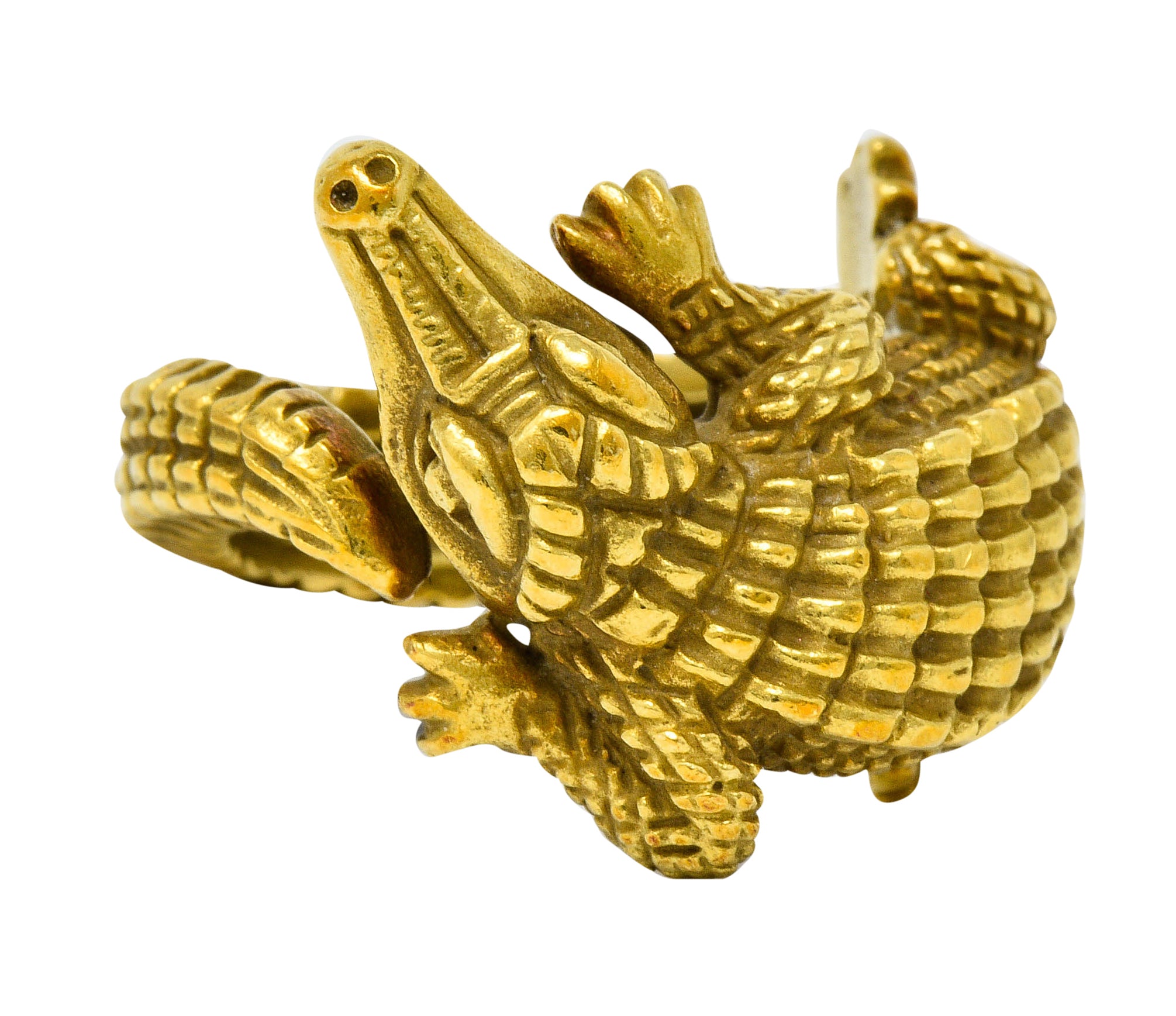 1988 Kieselstein Cord Vintage 18 Karat Green Gold Alligator RingRing - Wilson's Estate Jewelry