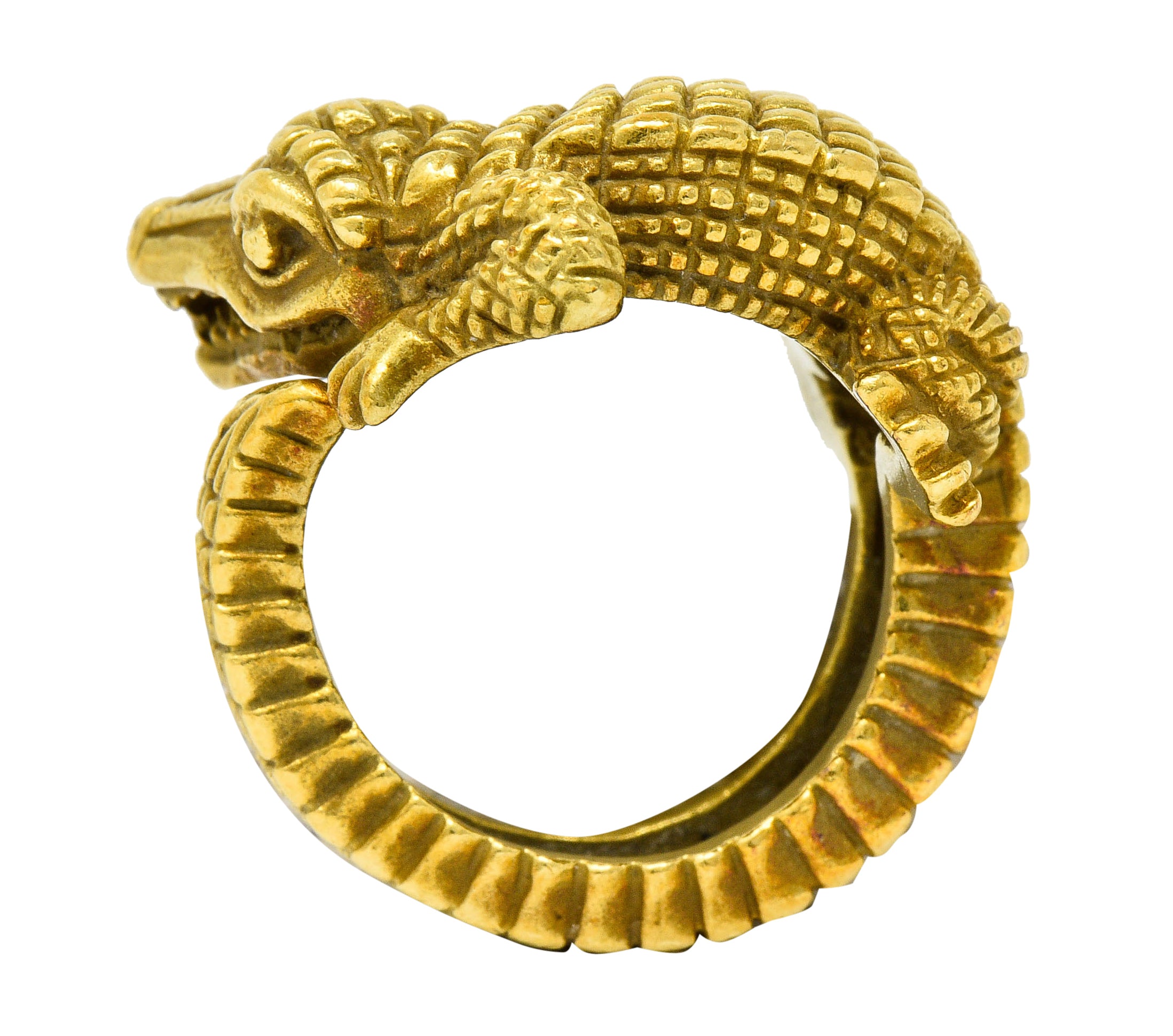 1988 Kieselstein Cord Vintage 18 Karat Green Gold Alligator RingRing - Wilson's Estate Jewelry
