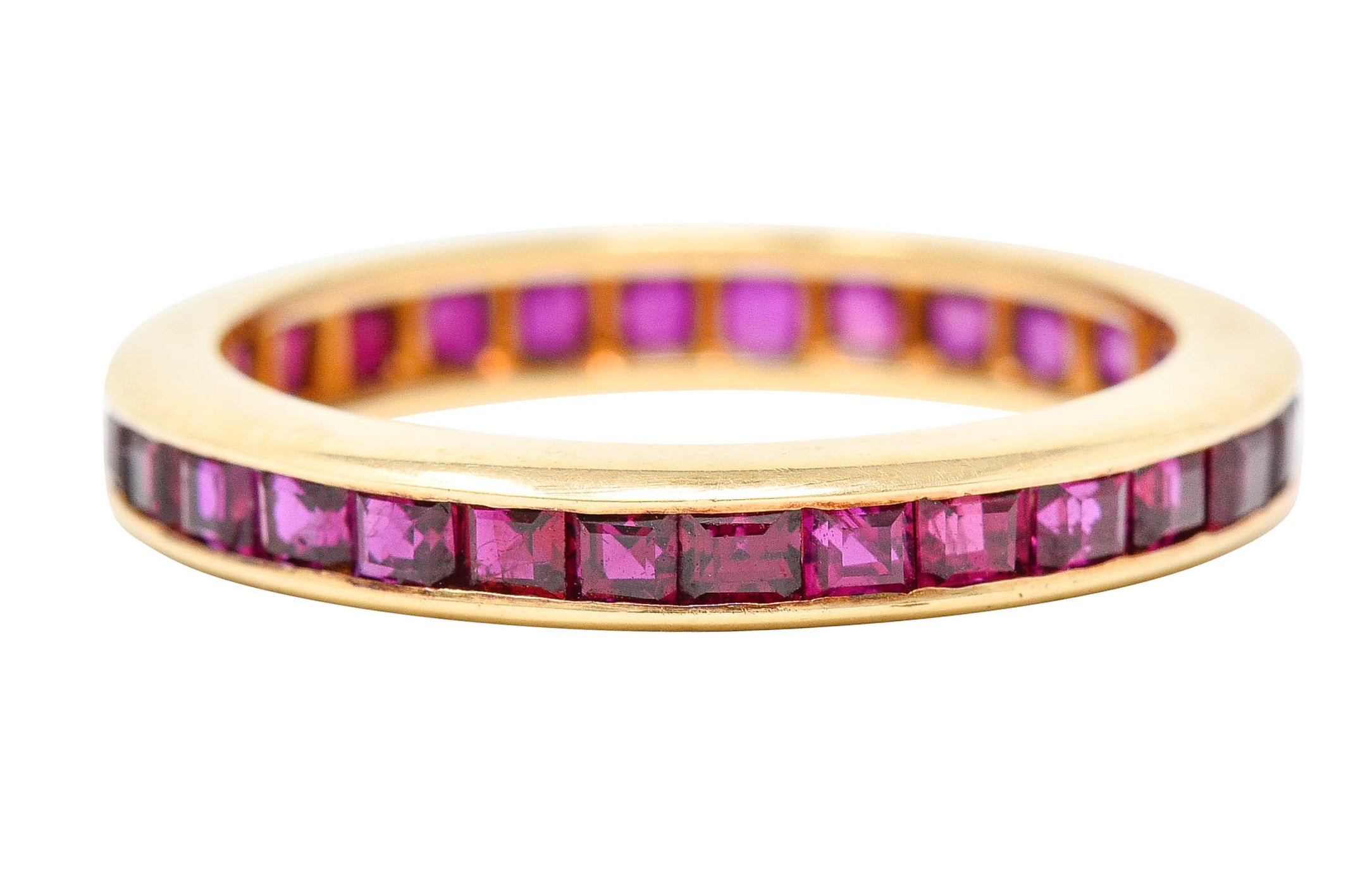 1960's Vintage 2.00 CTW Ruby 14 Karat Gold Eternity Band RingRing - Wilson's Estate Jewelry