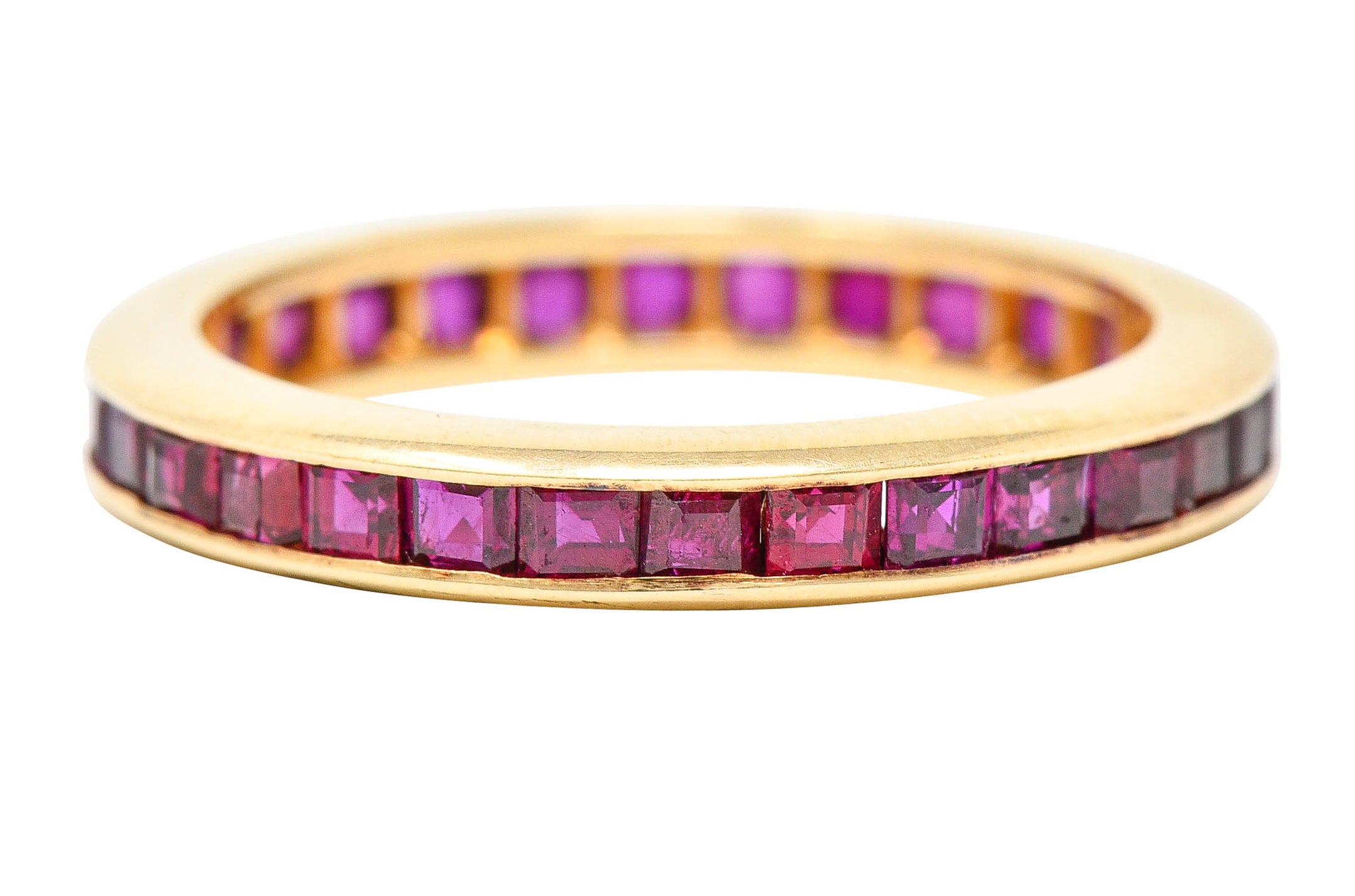 1960's Vintage 2.00 CTW Ruby 14 Karat Gold Eternity Band RingRing - Wilson's Estate Jewelry