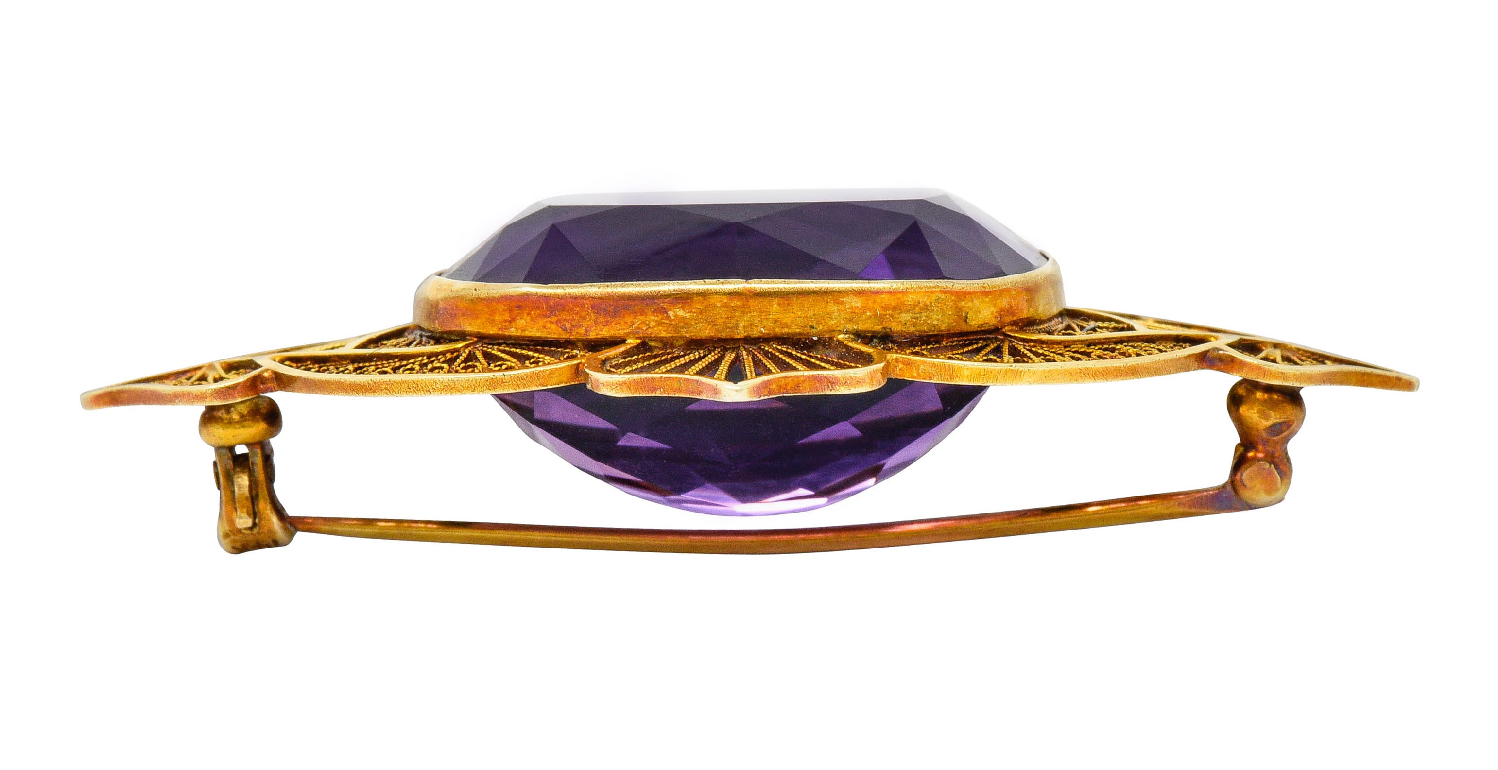 Victorian Amethyst 18 Karat Gold Brooch Circa 1900Brooch - Wilson's Estate Jewelry