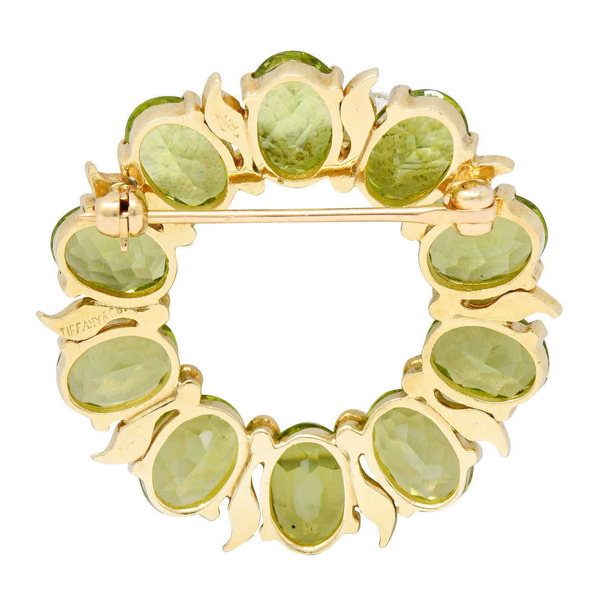 Tiffany & Co. Retro 14 Karat Gold Peridot Circle BroochBrooch - Wilson's Estate Jewelry