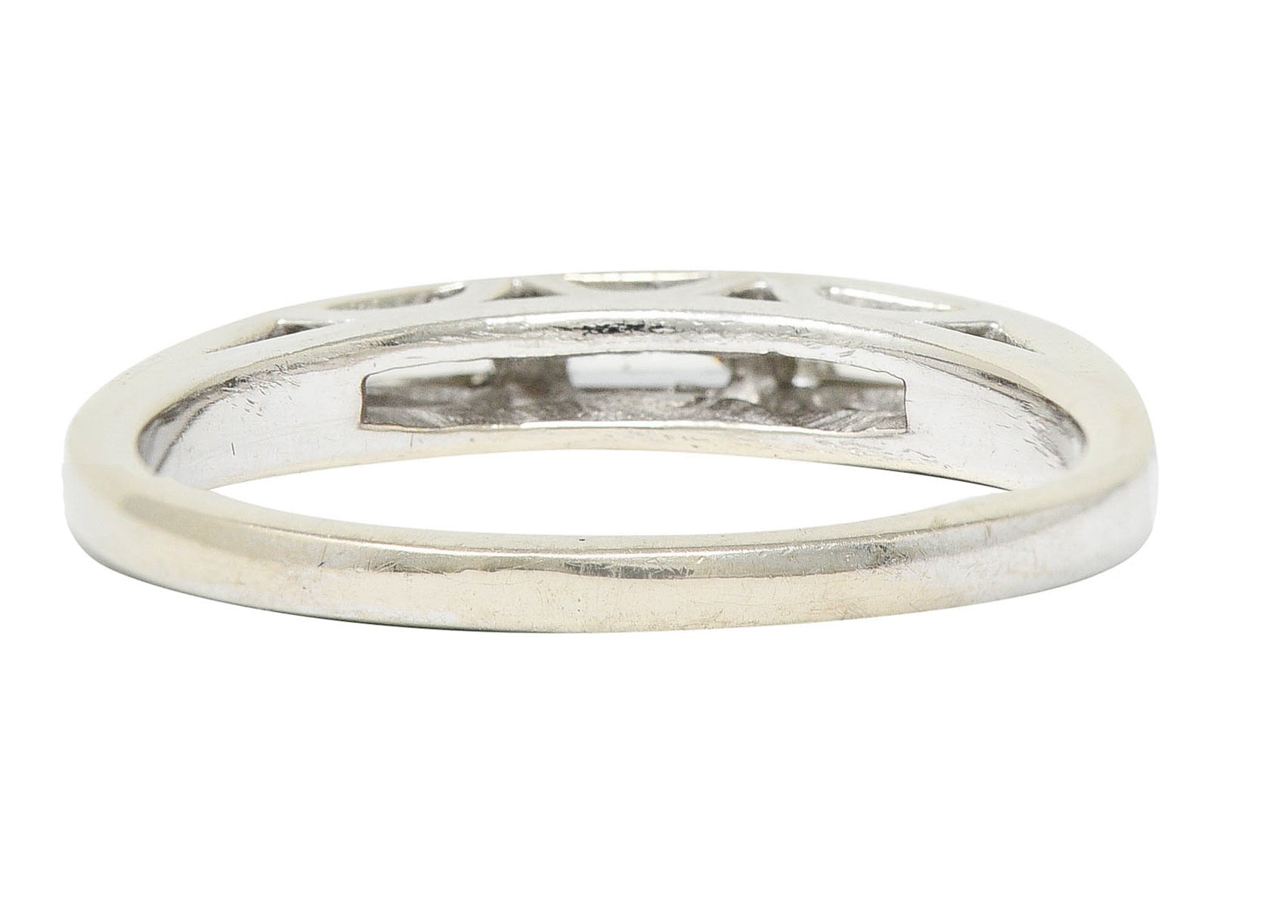 1940's Retro 0.25 CTW Diamond 14 Karat White Gold Band RingRing - Wilson's Estate Jewelry