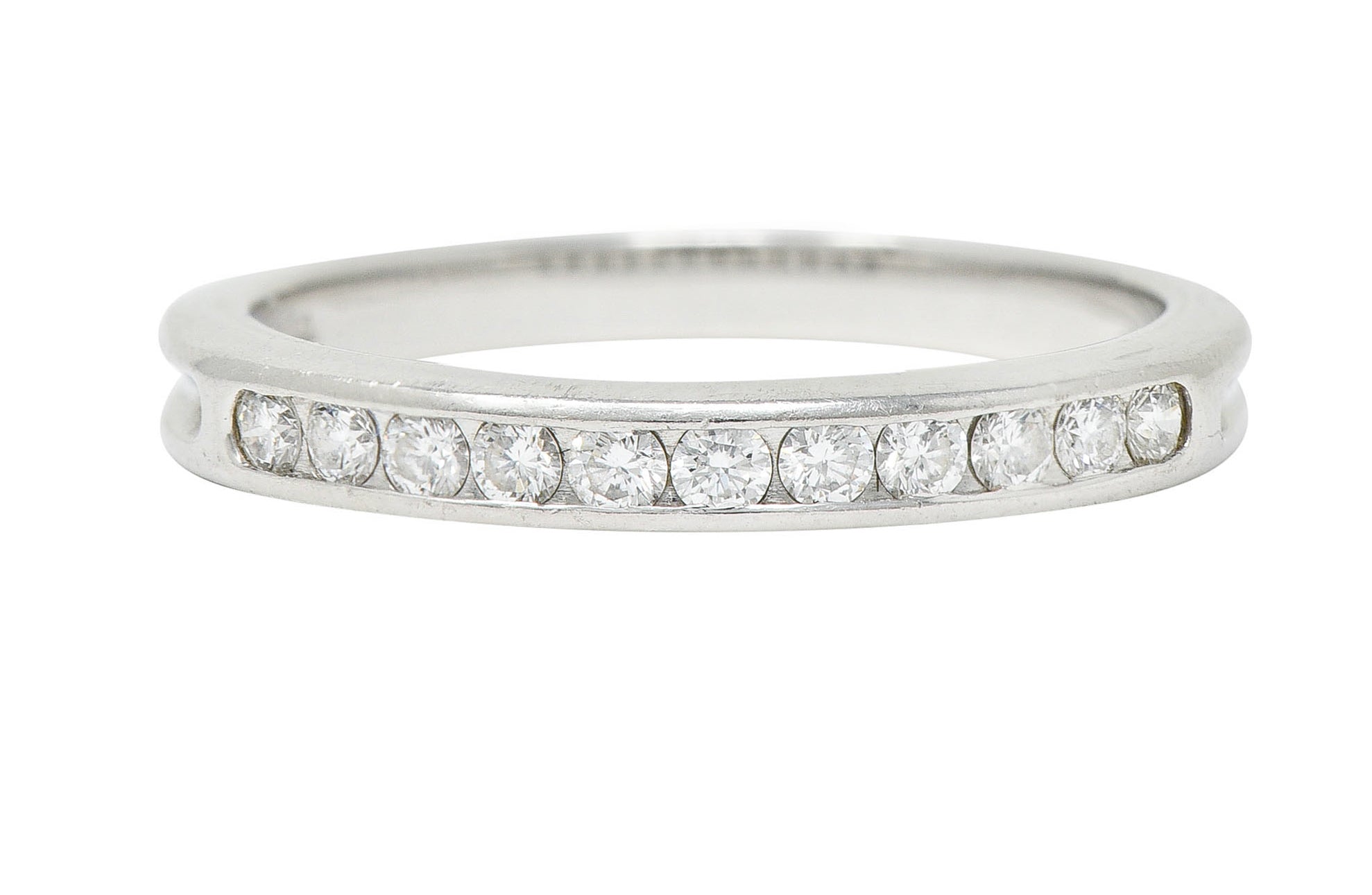 Tiffany & Co. Diamond Platinum Channel Band RingRing - Wilson's Estate Jewelry