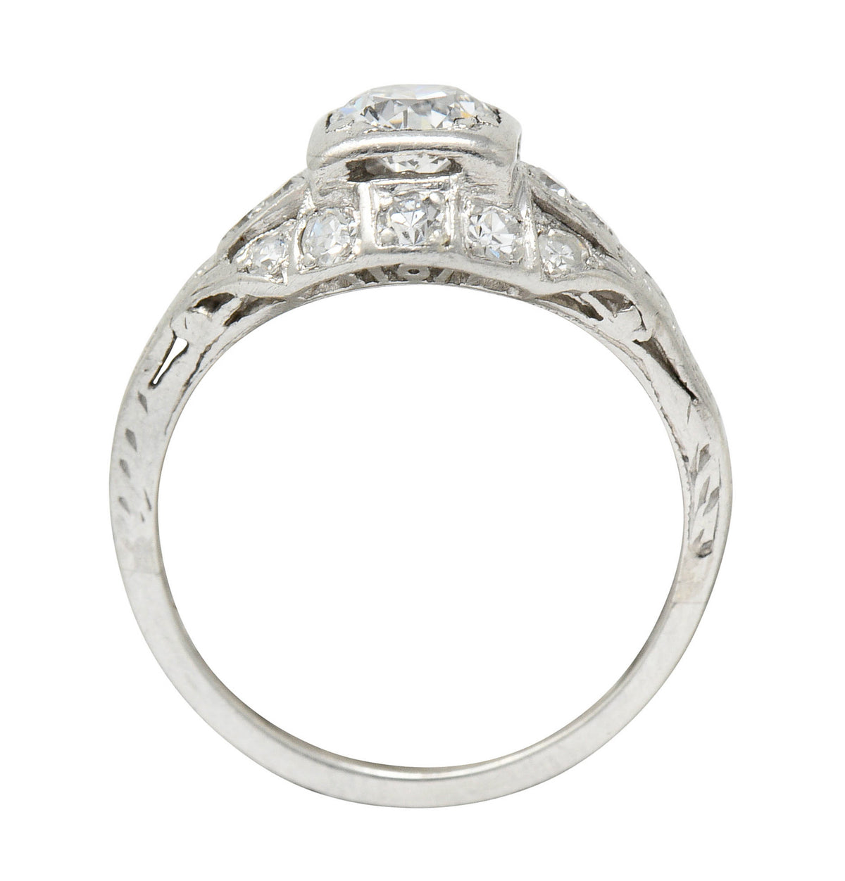Art Deco 0.75 CTW Diamond Platinum Engagement Ring Circa 1930Ring - Wilson's Estate Jewelry