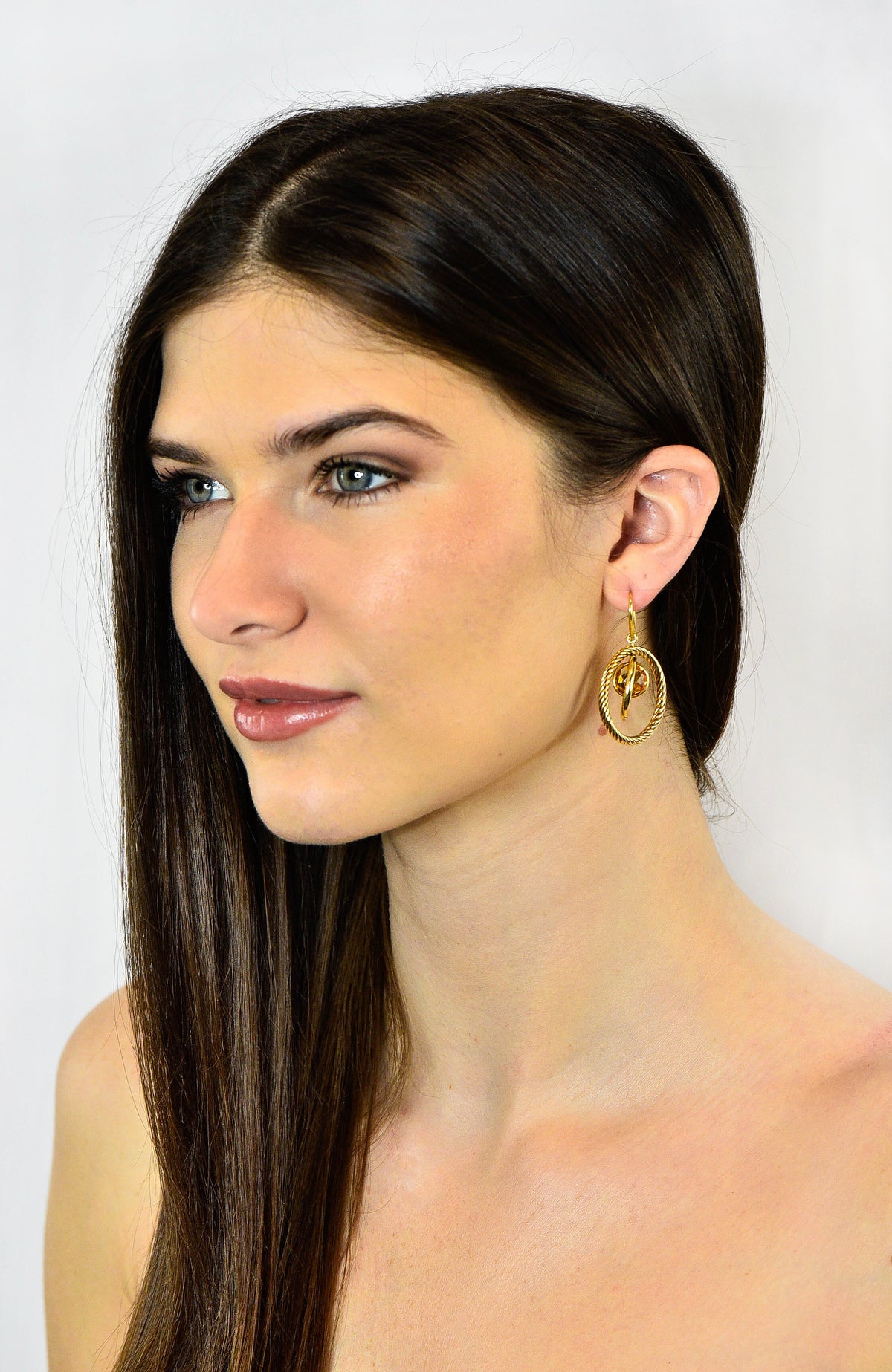 David Yurman Citrine 18 Karat Gold Mobile Drop EarringsEarrings - Wilson's Estate Jewelry