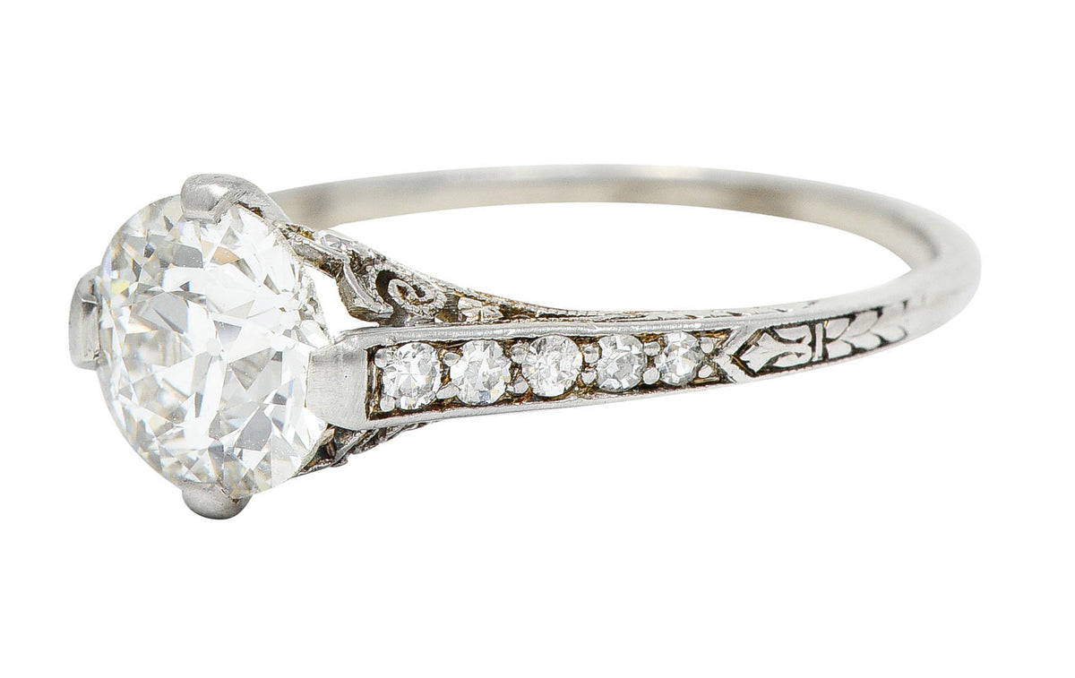 Black Starr & Frost Art Deco 1.50 CTW Diamond Platinum Engagement RingRing - Wilson's Estate Jewelry