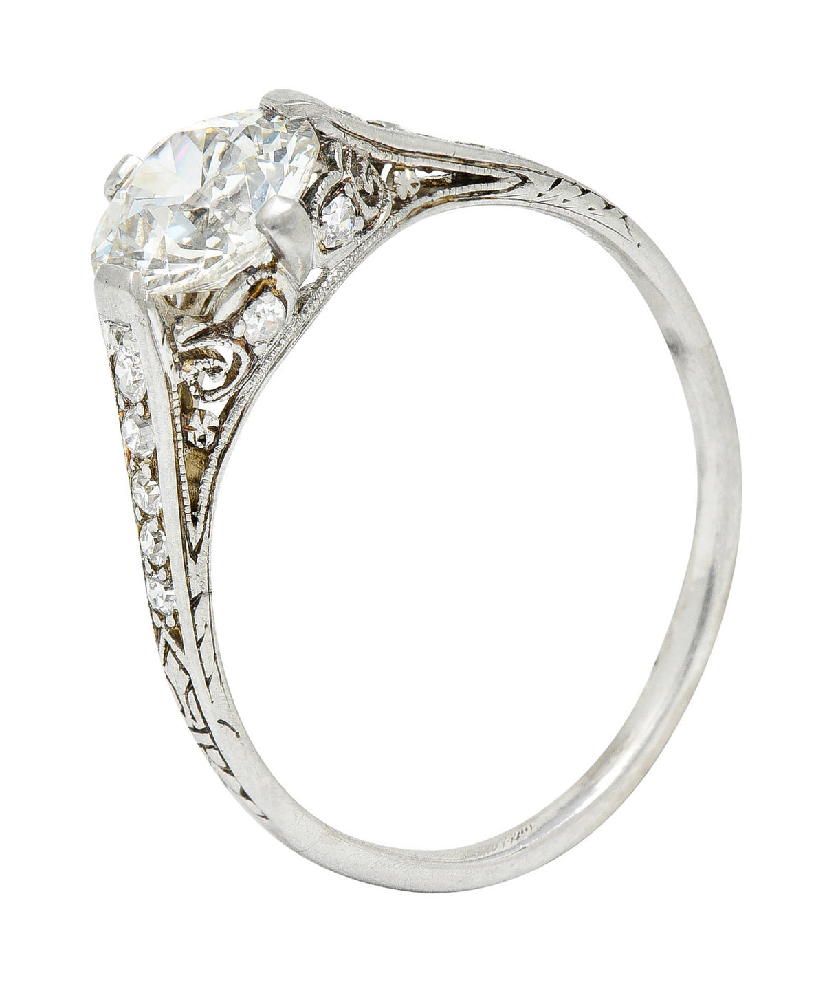 Black Starr & Frost Art Deco 1.50 CTW Diamond Platinum Engagement RingRing - Wilson's Estate Jewelry