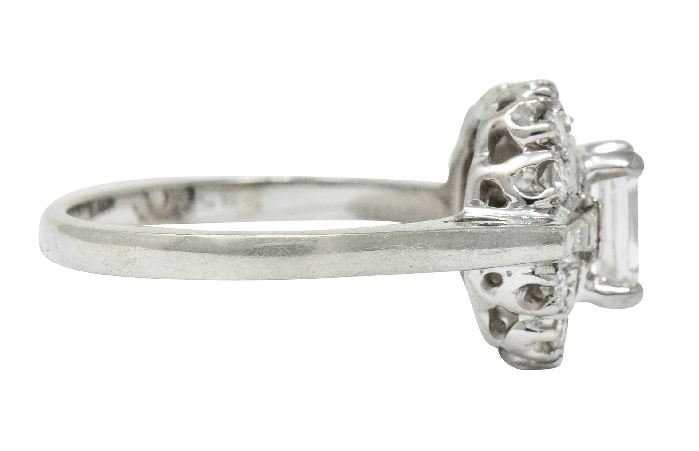 1950's Mid-Century 1.21 CTW Diamond Platinum Cluster RingRing - Wilson's Estate Jewelry