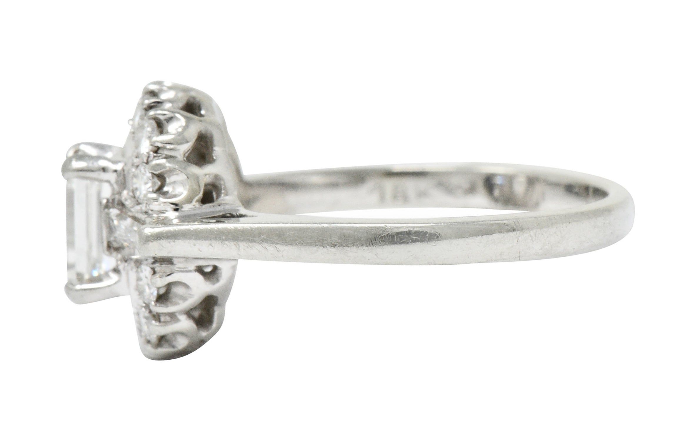 1950's Mid-Century 1.21 CTW Diamond Platinum Cluster RingRing - Wilson's Estate Jewelry