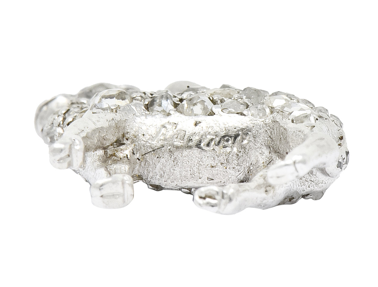 French Cartier Edwardian Rose Cut Diamond Platinum Camel Charm - Wilson's Estate Jewelry