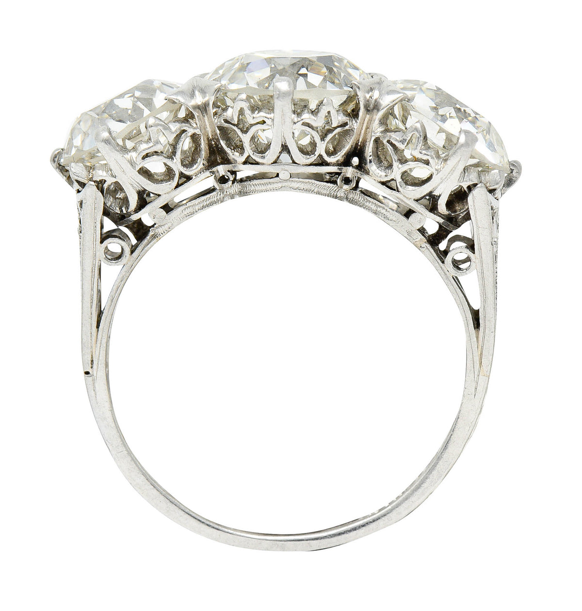 Tiffany & Co. Art Deco 5.50 CTW Diamond Platinum Three Stone RingRing - Wilson's Estate Jewelry