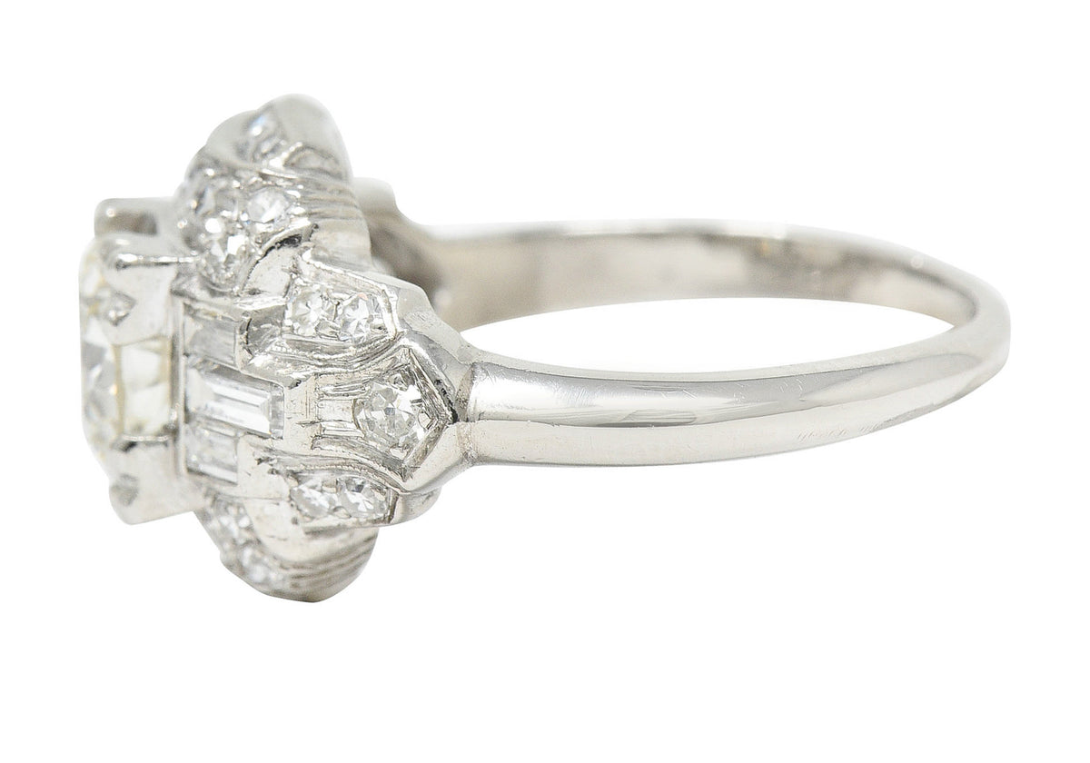 Late Art Deco 2.00 CTW Diamond Platinum Dinner RingRing - Wilson's Estate Jewelry