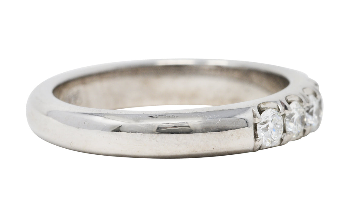 Contemporary 0.75 CTW Diamond 14 Karat White Gold Anniversary Band RingRing - Wilson's Estate Jewelry