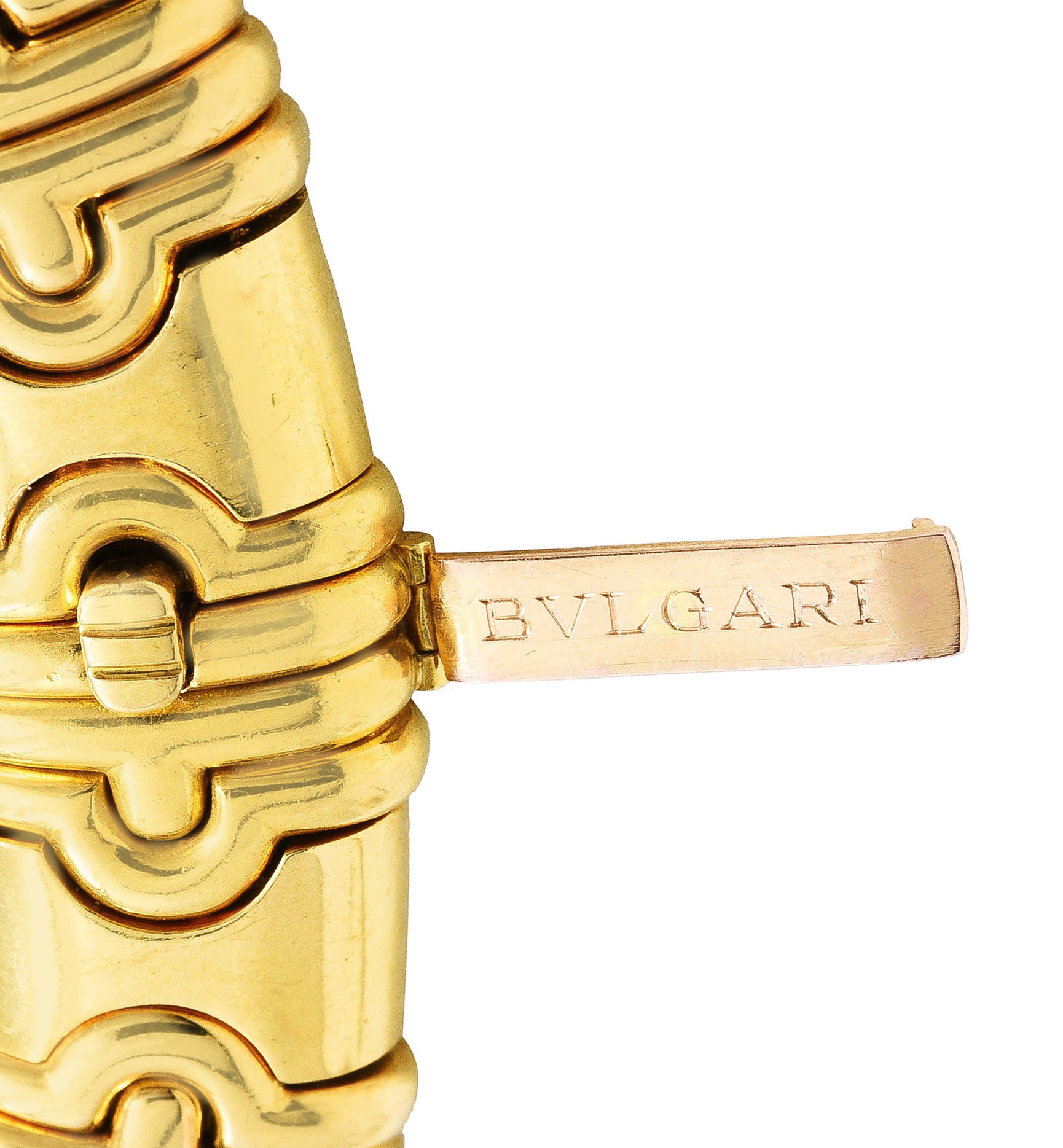 Bulgari 8.50 CTW Pavè Diamond 18 Karat Gold Vintage Parentesi Collar Necklace Wilson's Estate Jewelry