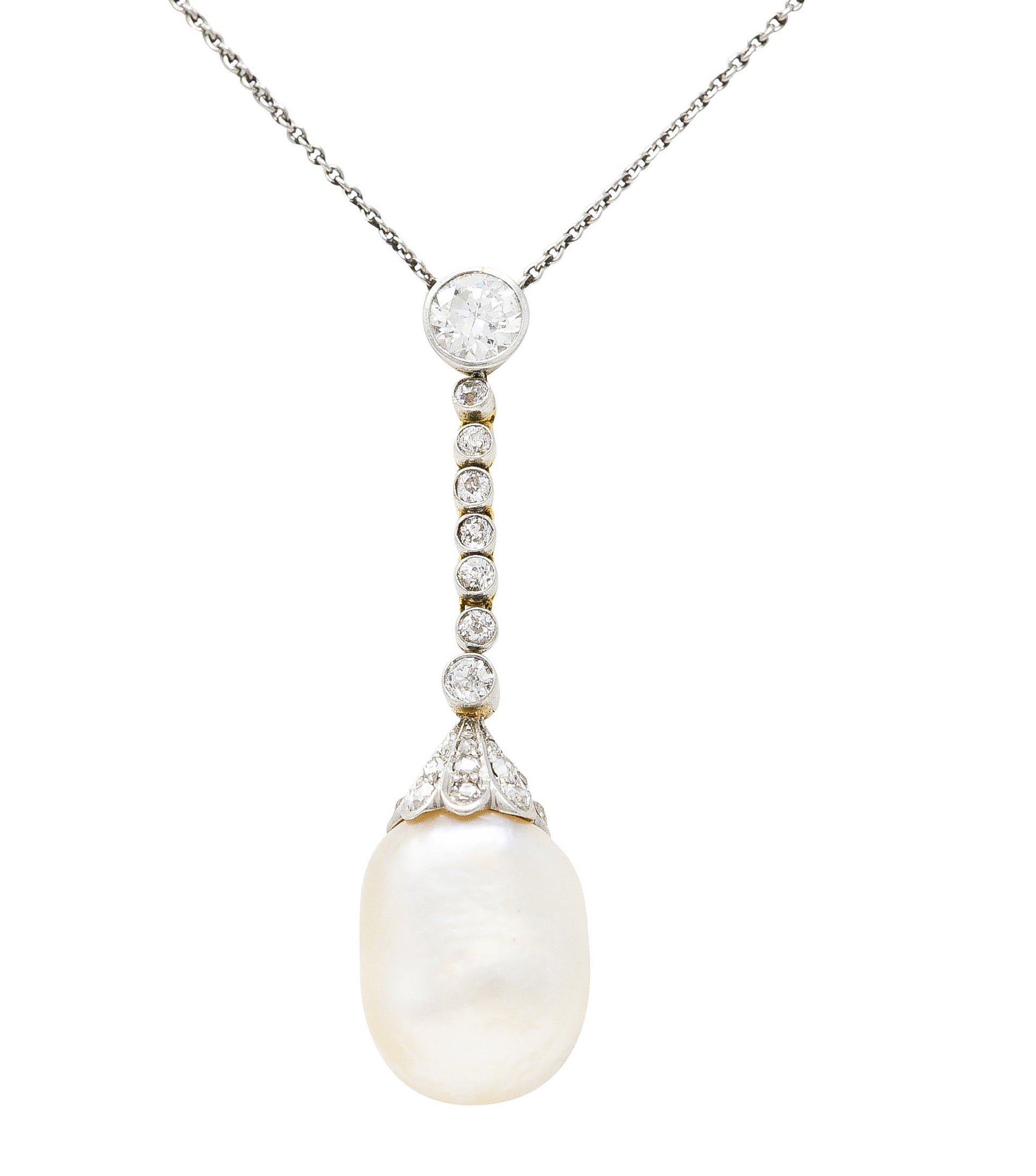 .11111 #Check color on back of pearl; is it yellow# We-10623 Wilson's Estate Jewelry