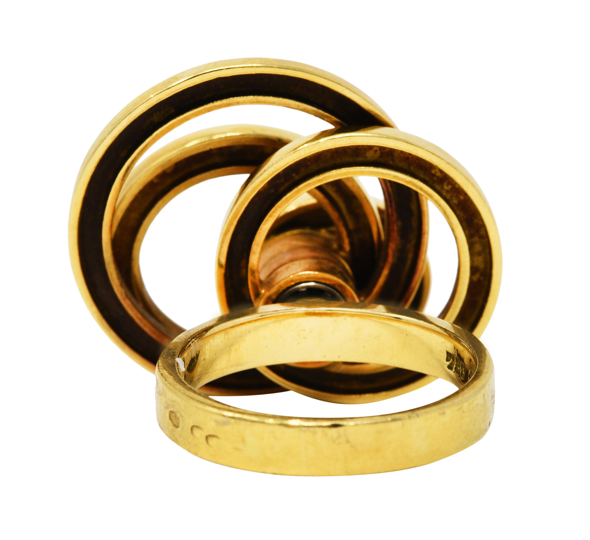 French 1960's Vintage 18 Karat Yellow Gold Fidget Spinner RingRing - Wilson's Estate Jewelry