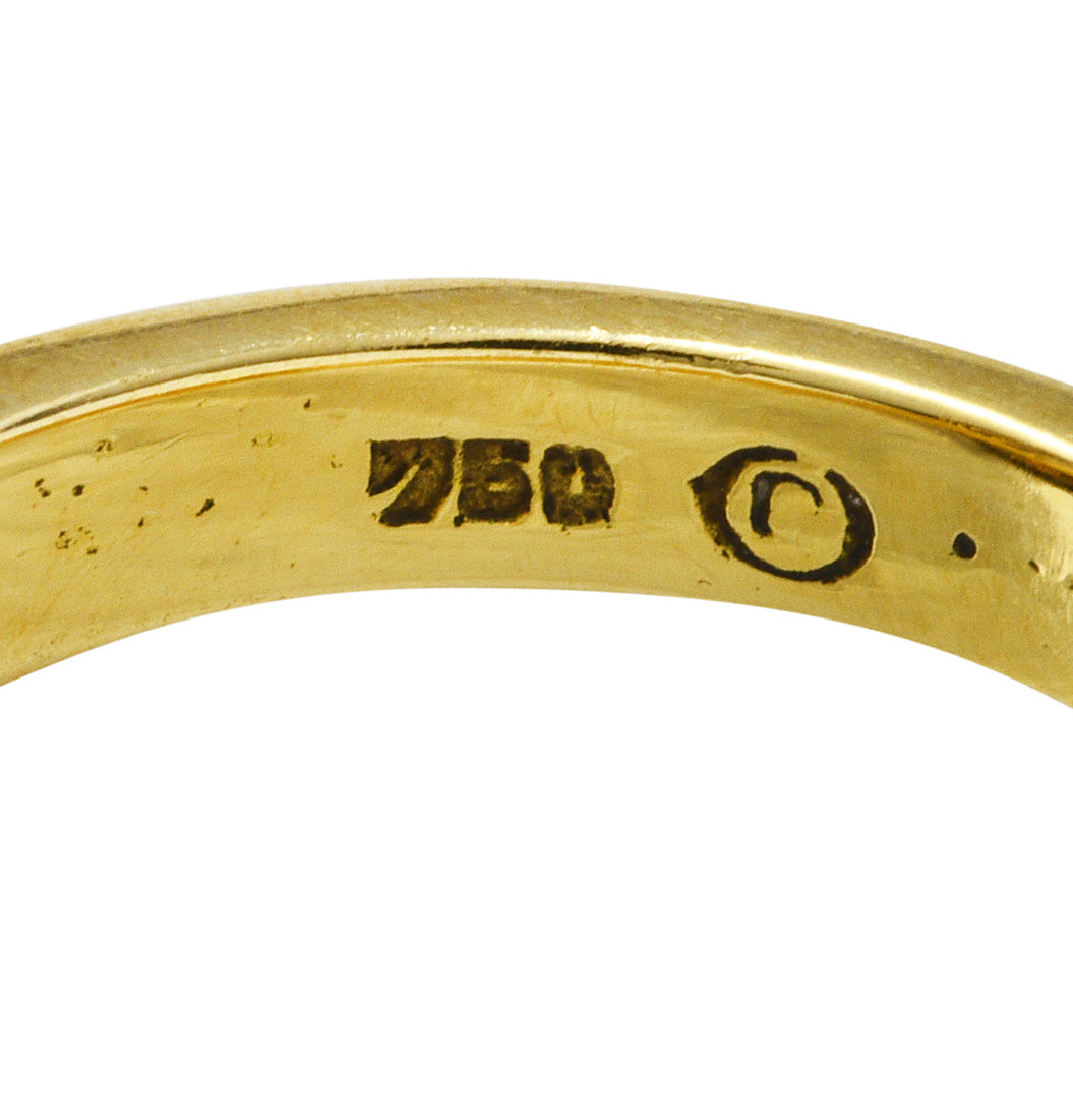 French 1960's Vintage 18 Karat Yellow Gold Fidget Spinner RingRing - Wilson's Estate Jewelry