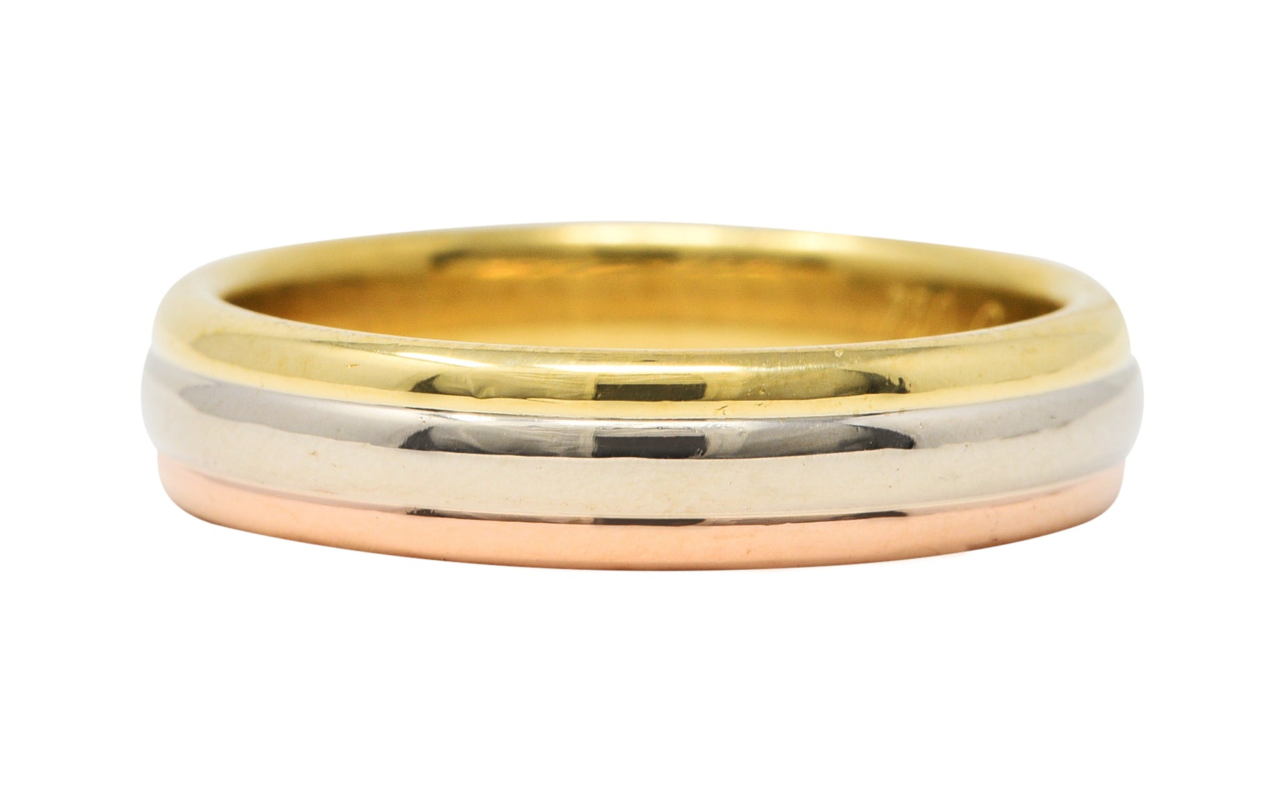 Cartier 18 Karat Tri-Gold Trinity Unisex Band RingRing - Wilson's Estate Jewelry