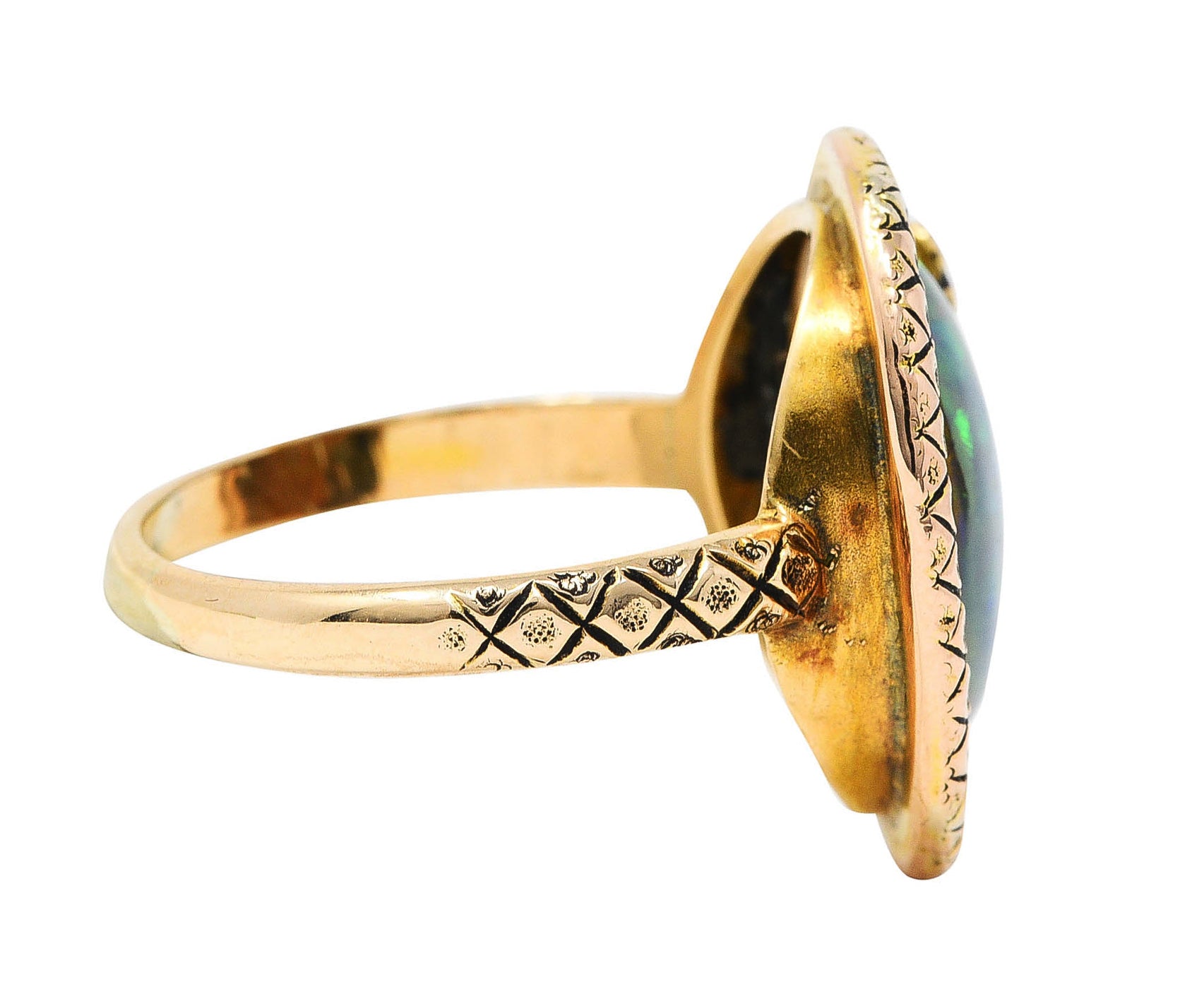 Victorian Opal 14 Karat Gold Snake RingRing - Wilson's Estate Jewelry