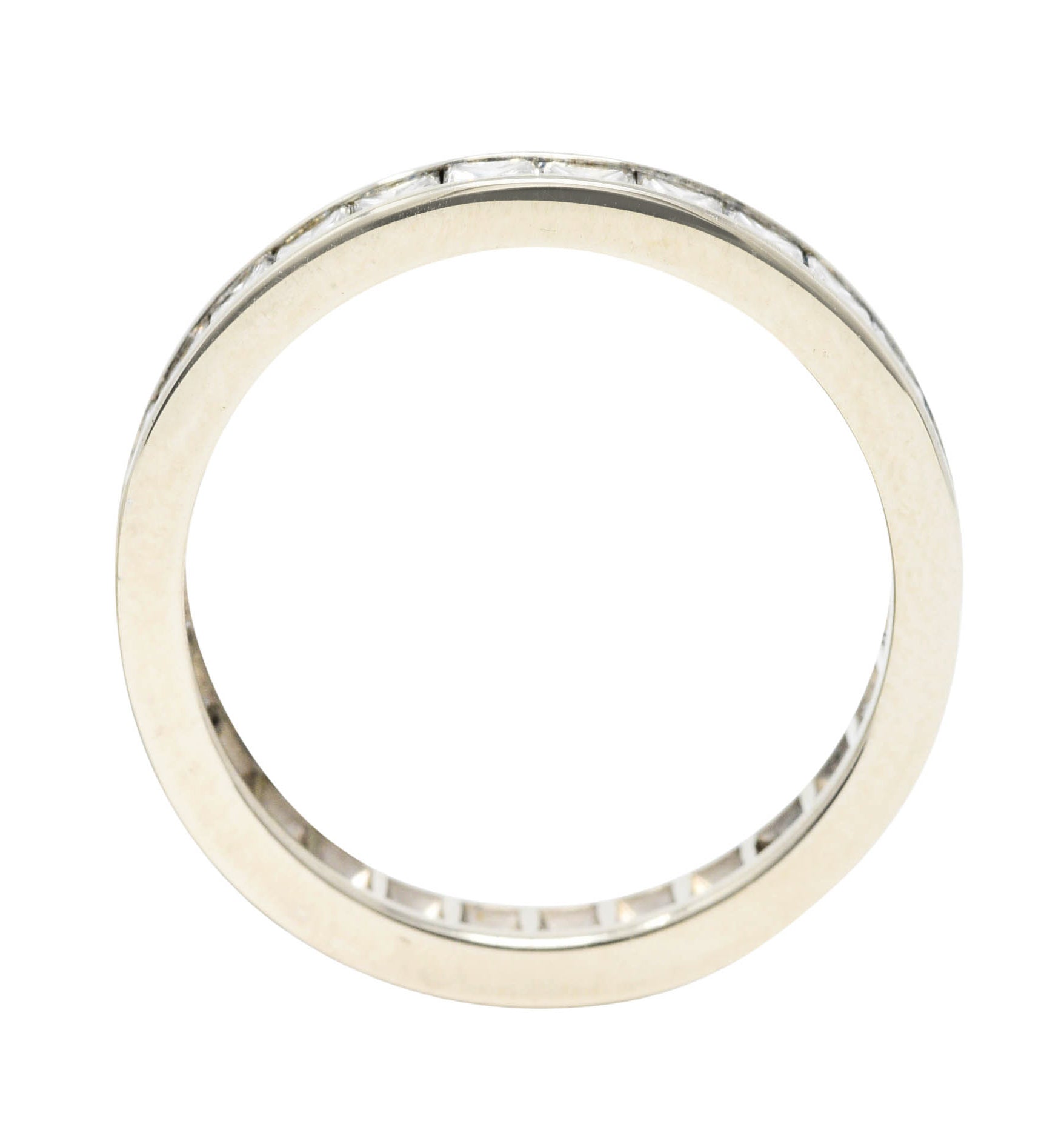 Contemporary 1.00 CTW Princess Diamond White Gold Channel Band RingRing - Wilson's Estate Jewelry