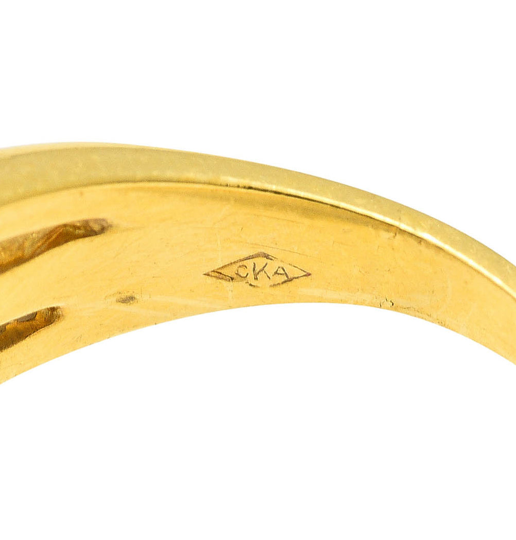Vintage 0.55 CTW Diamond 18 Karat Gold Split Band RingRing - Wilson's Estate Jewelry