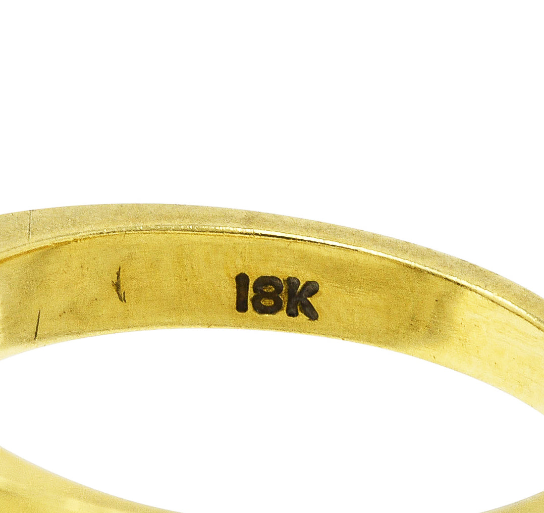 1960's 0.50 CTW Tiffany Ruby Diamond Three Stone Stacking Band Ring SetRing - Wilson's Estate Jewelry