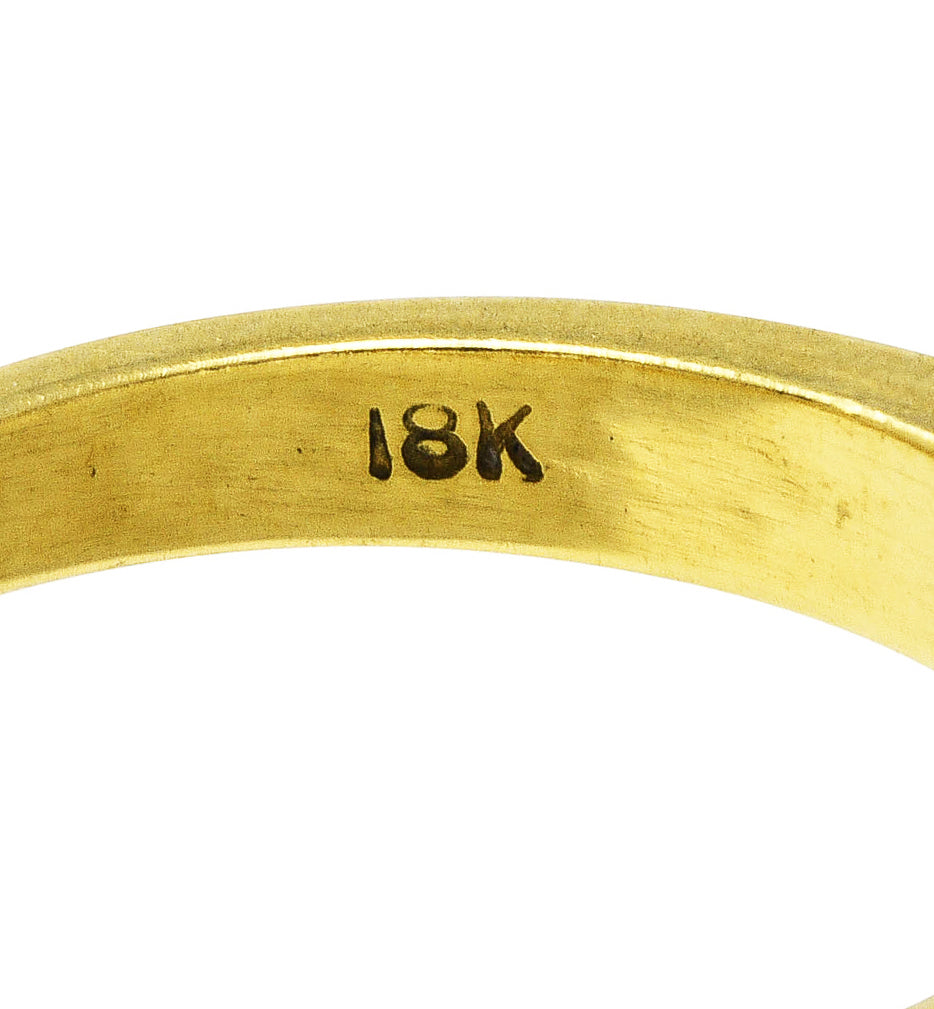 1960's 0.50 CTW Tiffany Ruby Diamond Three Stone Stacking Band Ring SetRing - Wilson's Estate Jewelry