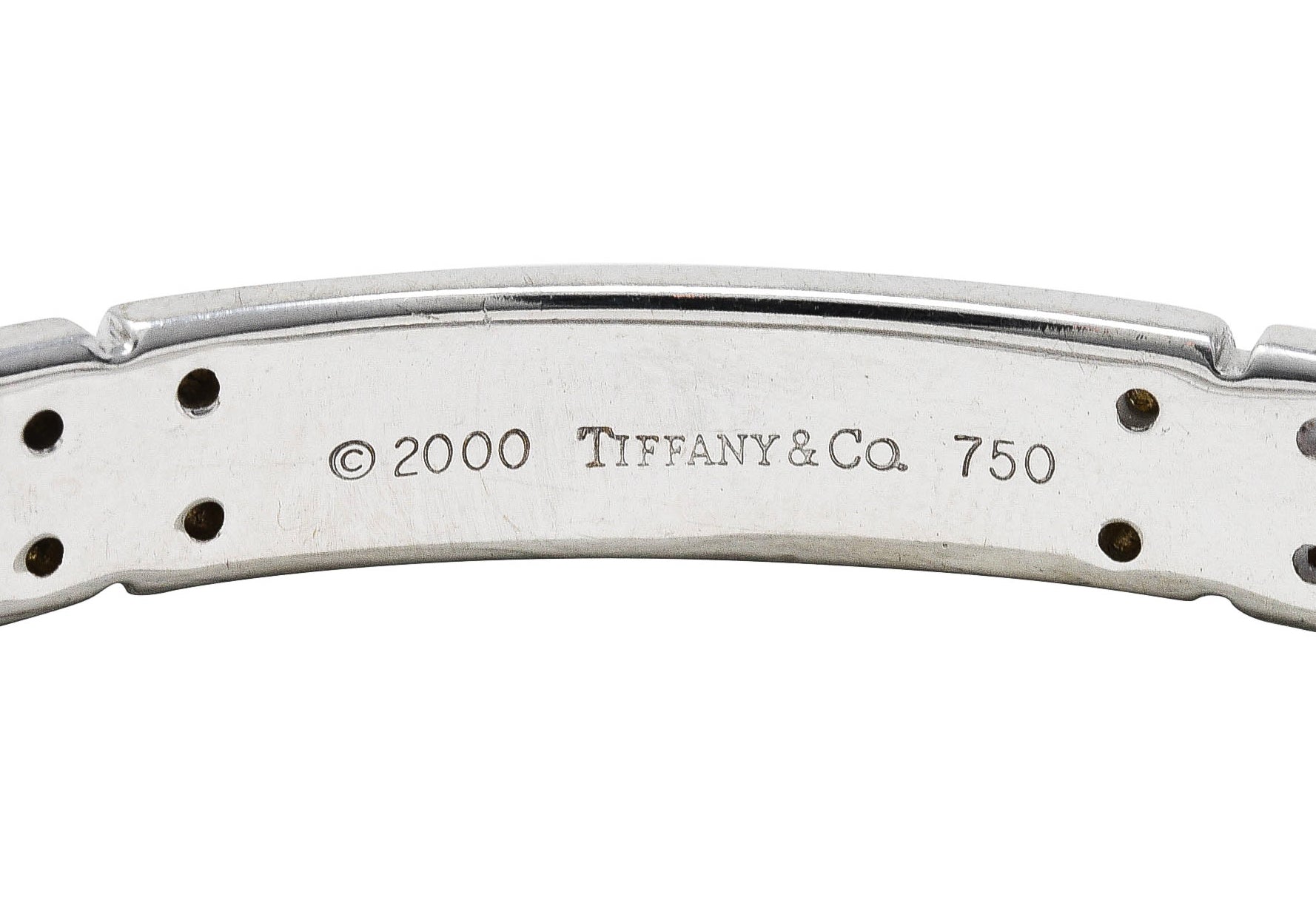 2000's Tiffany & Co. Diamond 18 Karat White Gold Streamerica Bangle Braceletbracelet - Wilson's Estate Jewelry