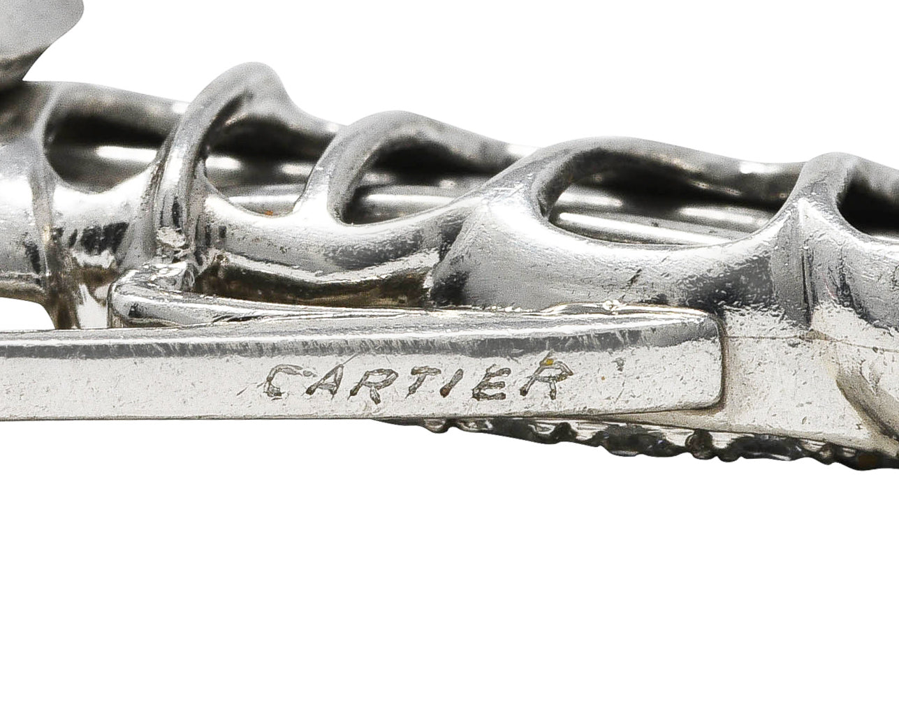 Cartier Art Deco Pavè Diamond Ruby Platinum Golf Club Charm Wilson's Estate Jewelry