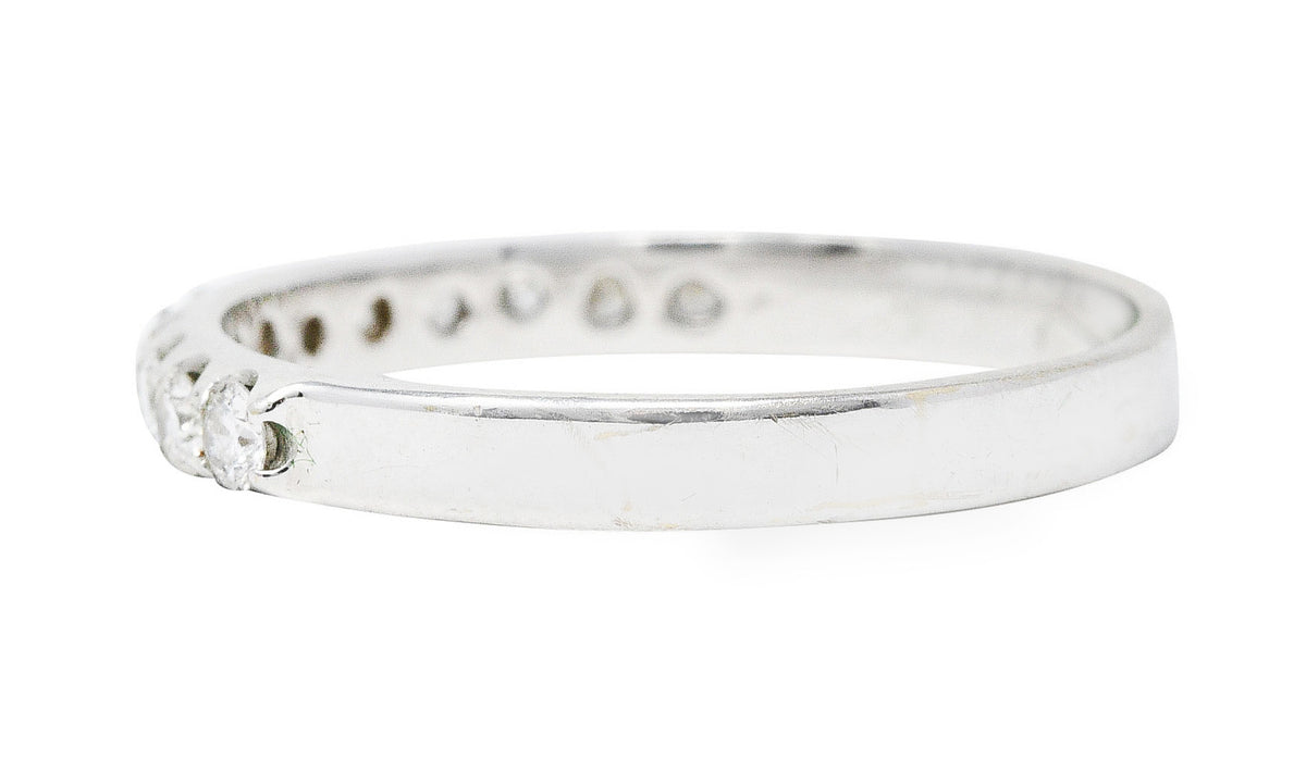 Contemporary 0.36 CTW Diamond 18 Karat White Gold Anniversary Band RingRing - Wilson's Estate Jewelry