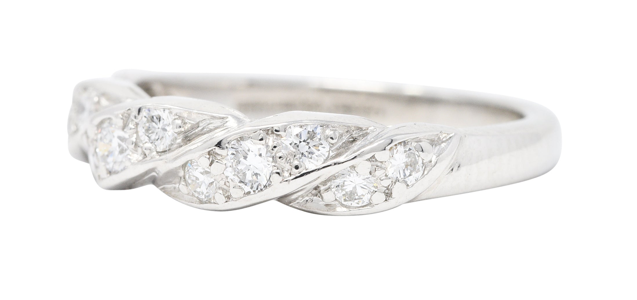 Tiffany & Co. Vintage 0.50 CTW Diamond Platinum Twist Band RingRing - Wilson's Estate Jewelry