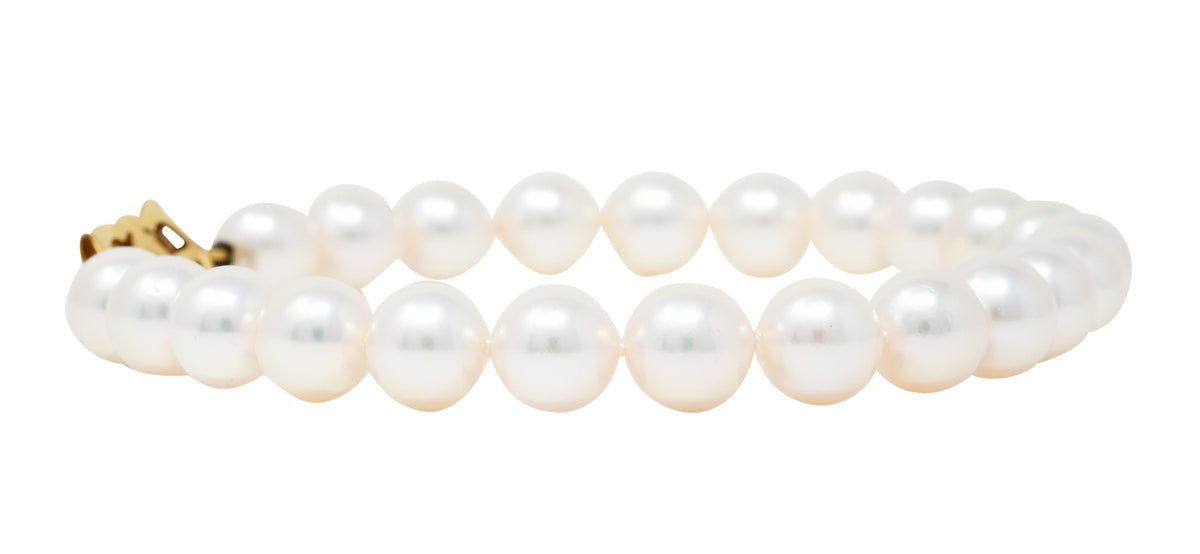 Mikimoto Cultured Pearl 18 Karat Gold Strand Braceletbracelet - Wilson's Estate Jewelry