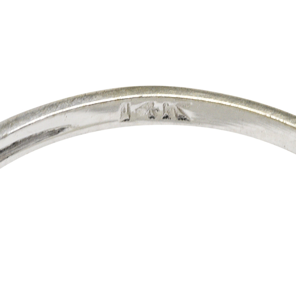 Art Deco Single Cut Diamond 14 Karat White Gold Band RingRing - Wilson's Estate Jewelry