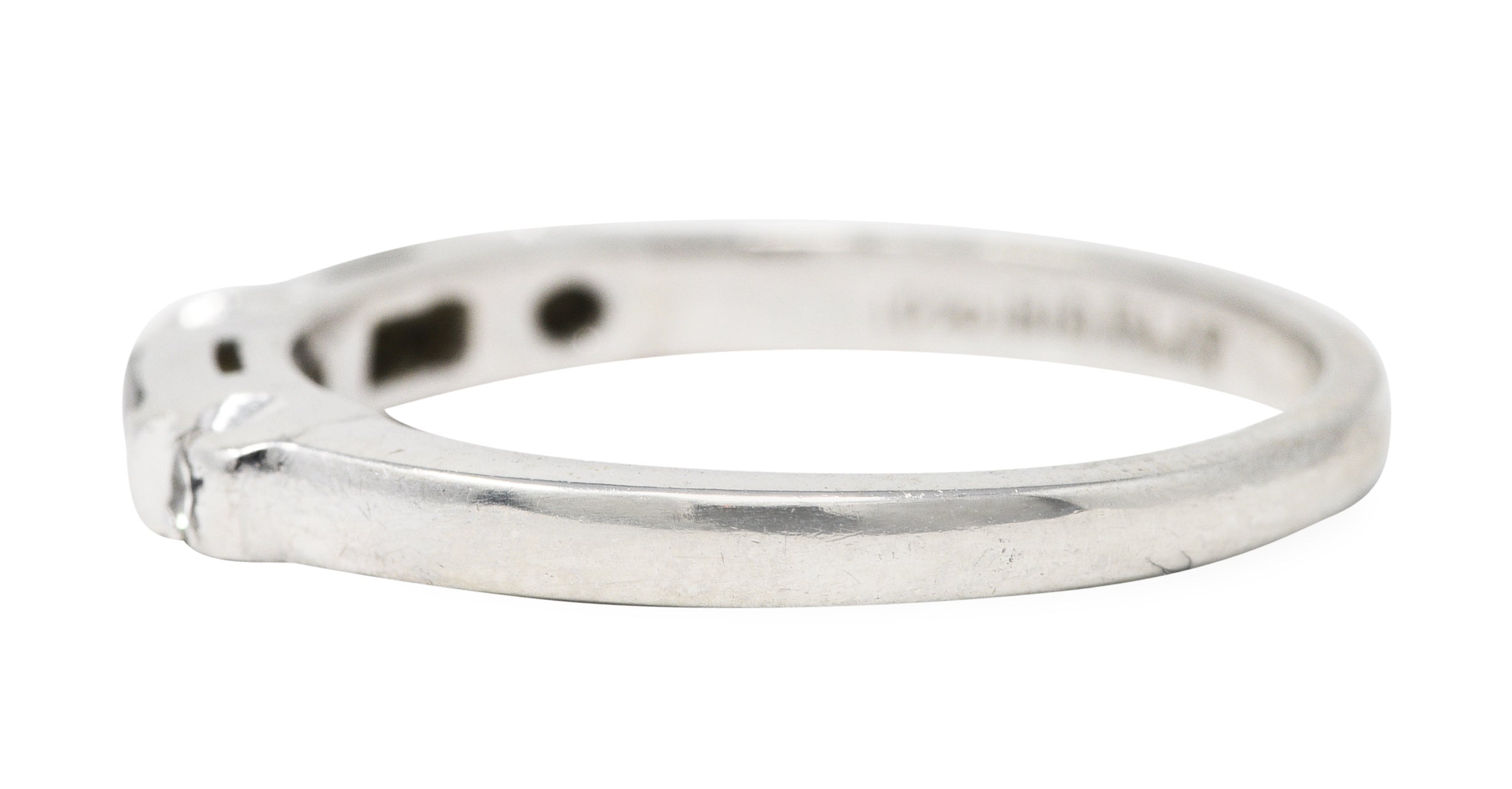Mid-Century 0.25 CTW Diamond Platinum Stacking Band RingRing - Wilson's Estate Jewelry