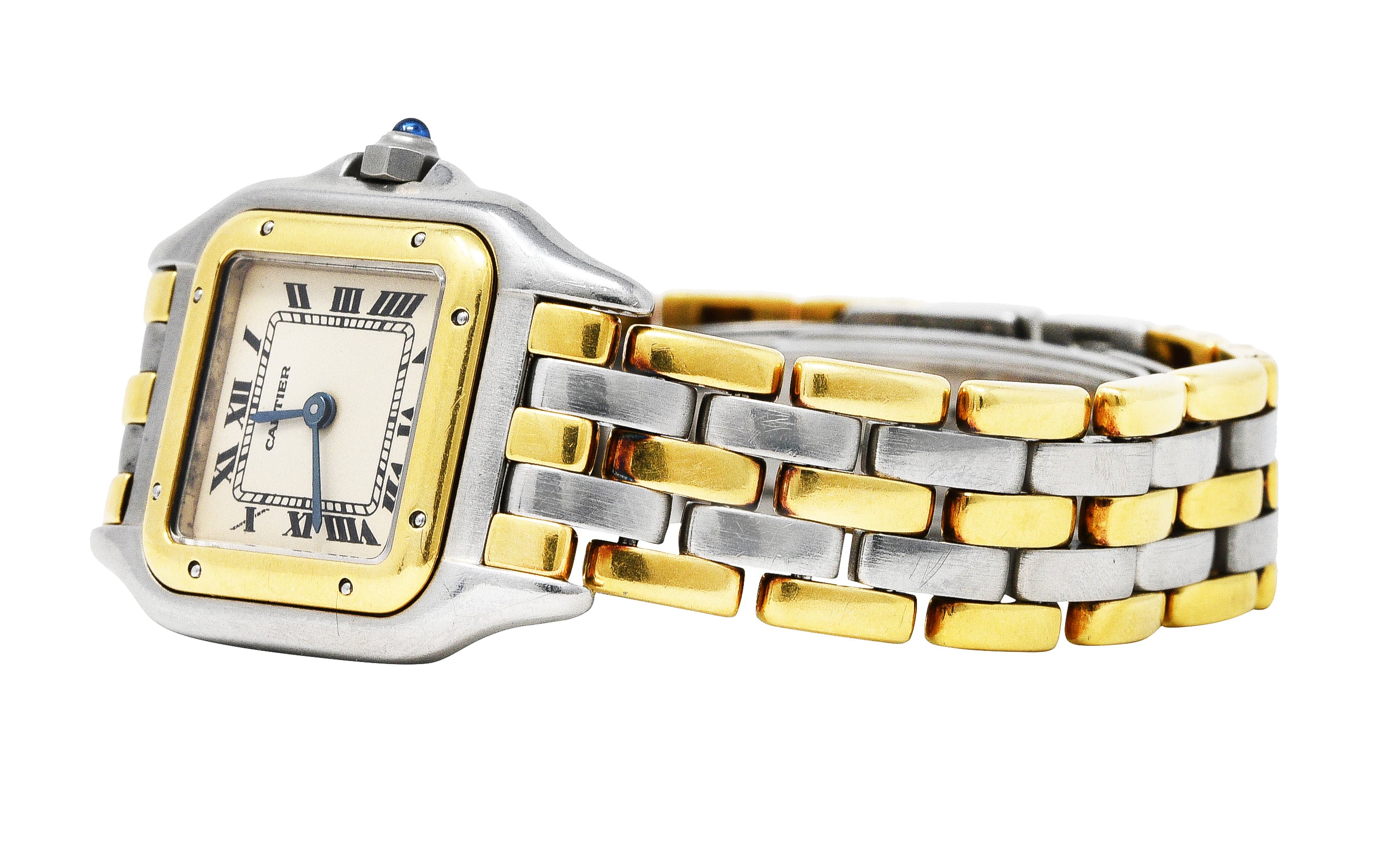 Cartier 18 Karat Gold Stainless Steel Panthere De Cartier Watch BraceletWatches - Wilson's Estate Jewelry