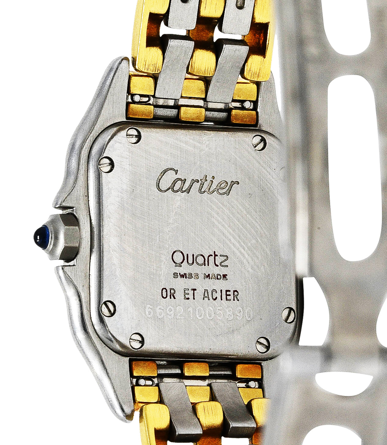 Cartier 18 Karat Gold Stainless Steel Panthere De Cartier Watch BraceletWatches - Wilson's Estate Jewelry