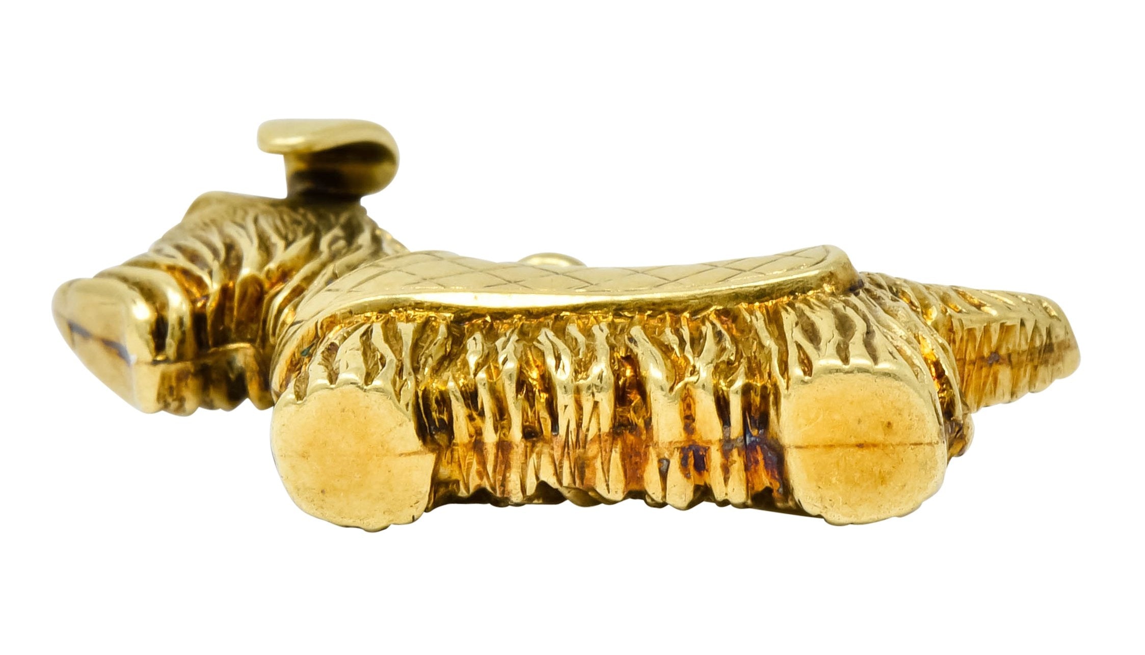 Adorable Art Nouveau 14 Karat Gold German Scottish Terrier Dog Charm - Wilson's Estate Jewelry