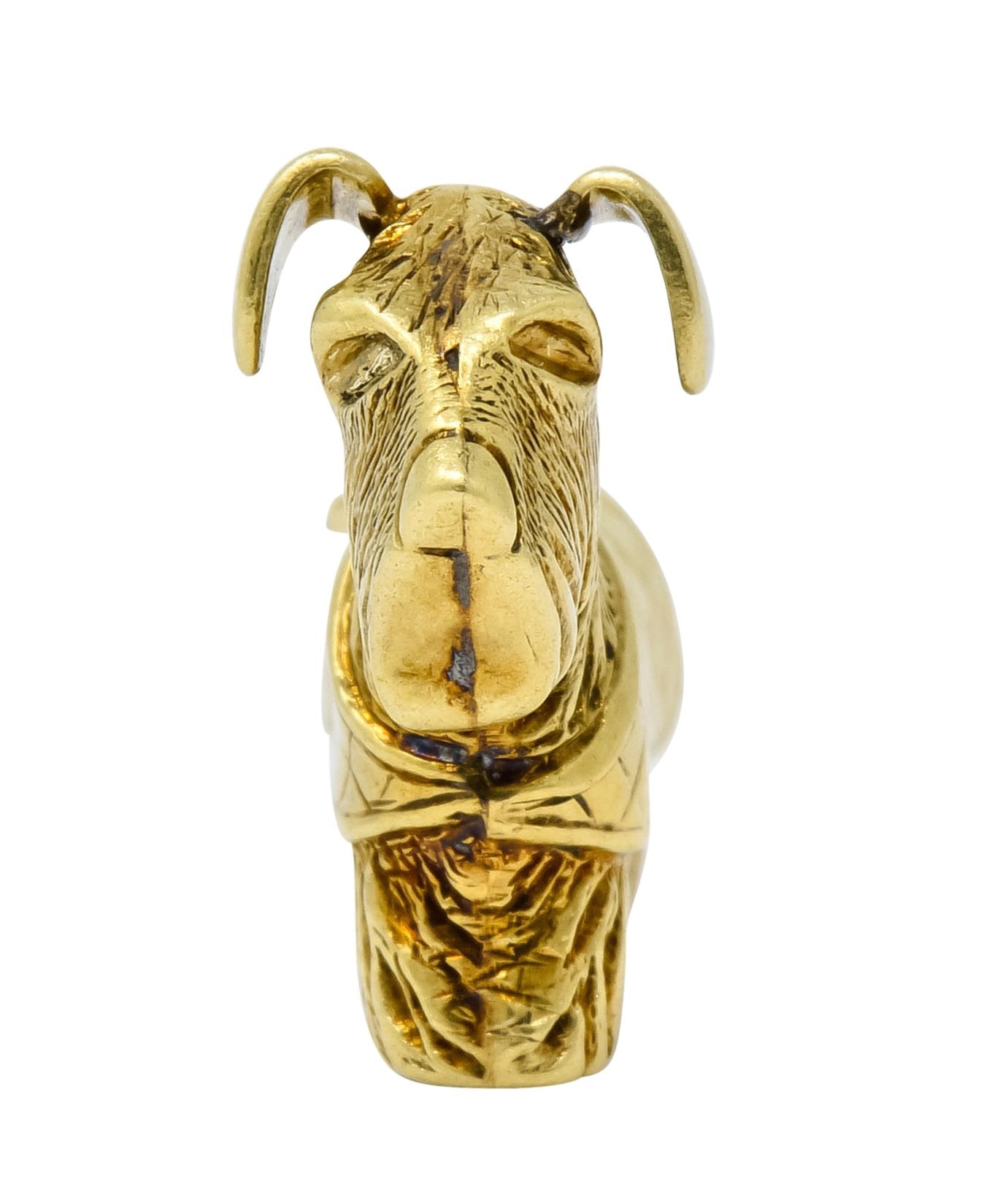 Adorable Art Nouveau 14 Karat Gold German Scottish Terrier Dog Charm - Wilson's Estate Jewelry